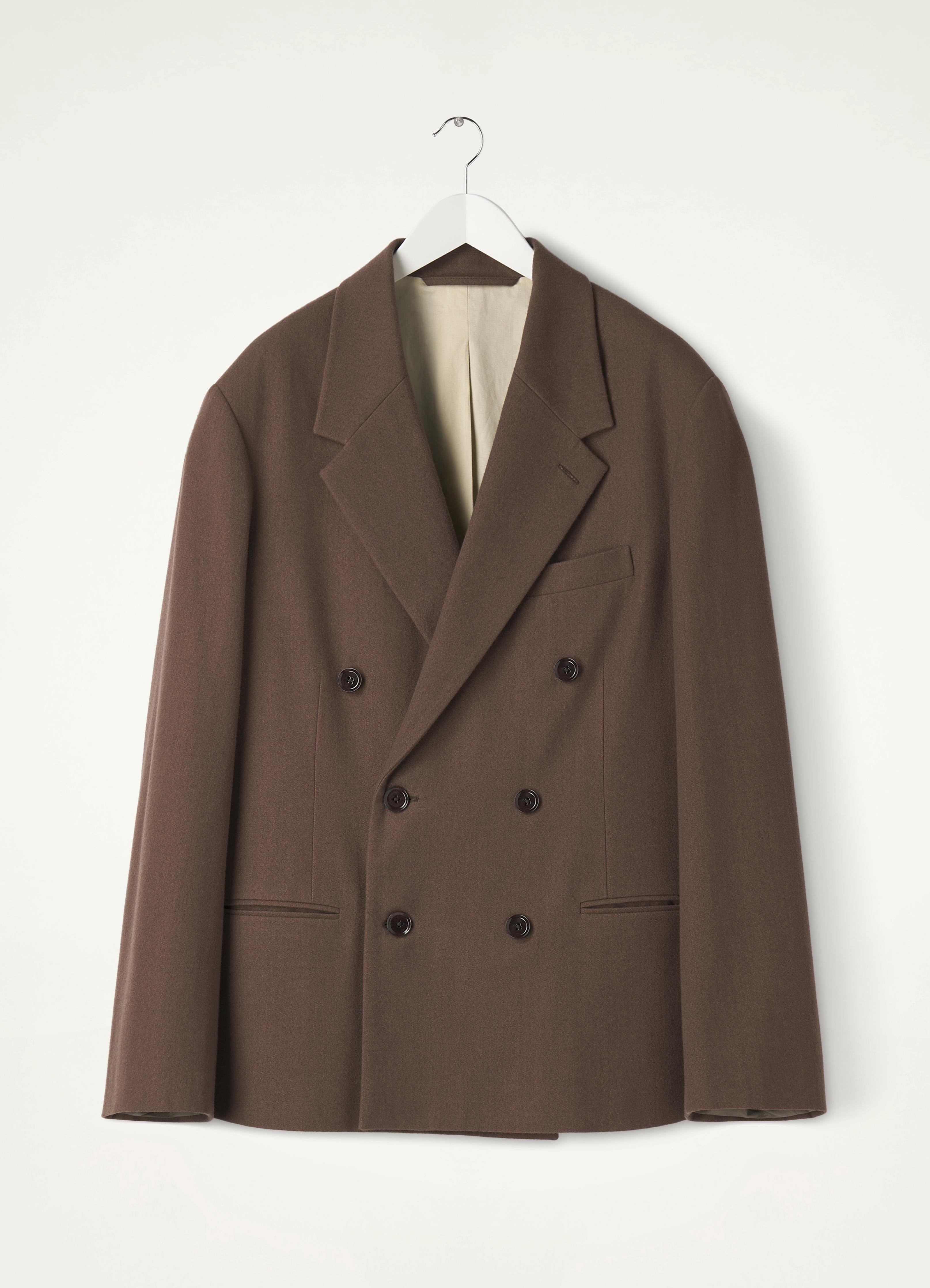 ジャケット・アウター DOUBLE LAPELED DOUBLE BREASTED COAT 23AW Dobell Black Double Breasted 3 Piece Suit with Peak Lapel