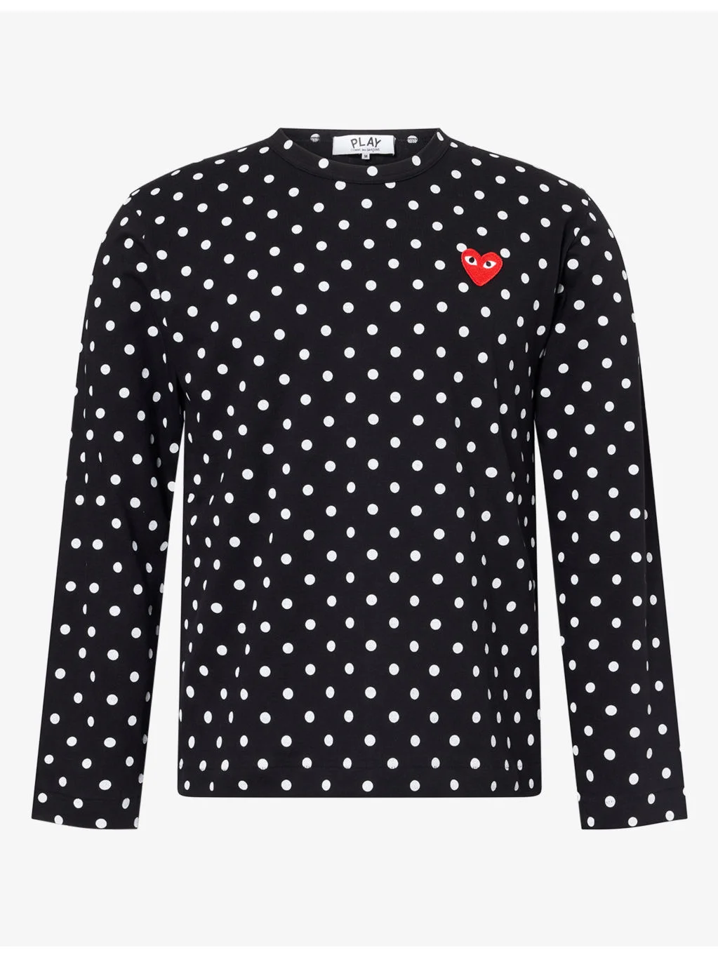 Polka Dot Heart Long-Sleeve Cotton-Jersey T-Shirt - 1