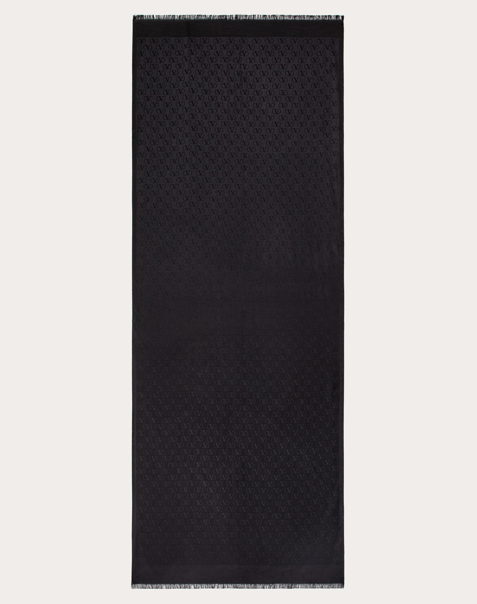SILK AND WOOL VLOGO SIGNATURE STOLE 70X200 CM - 3