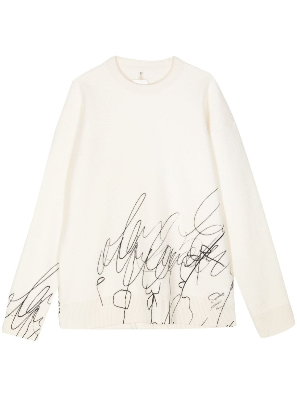cotton-wool graphic-print jumper - 1