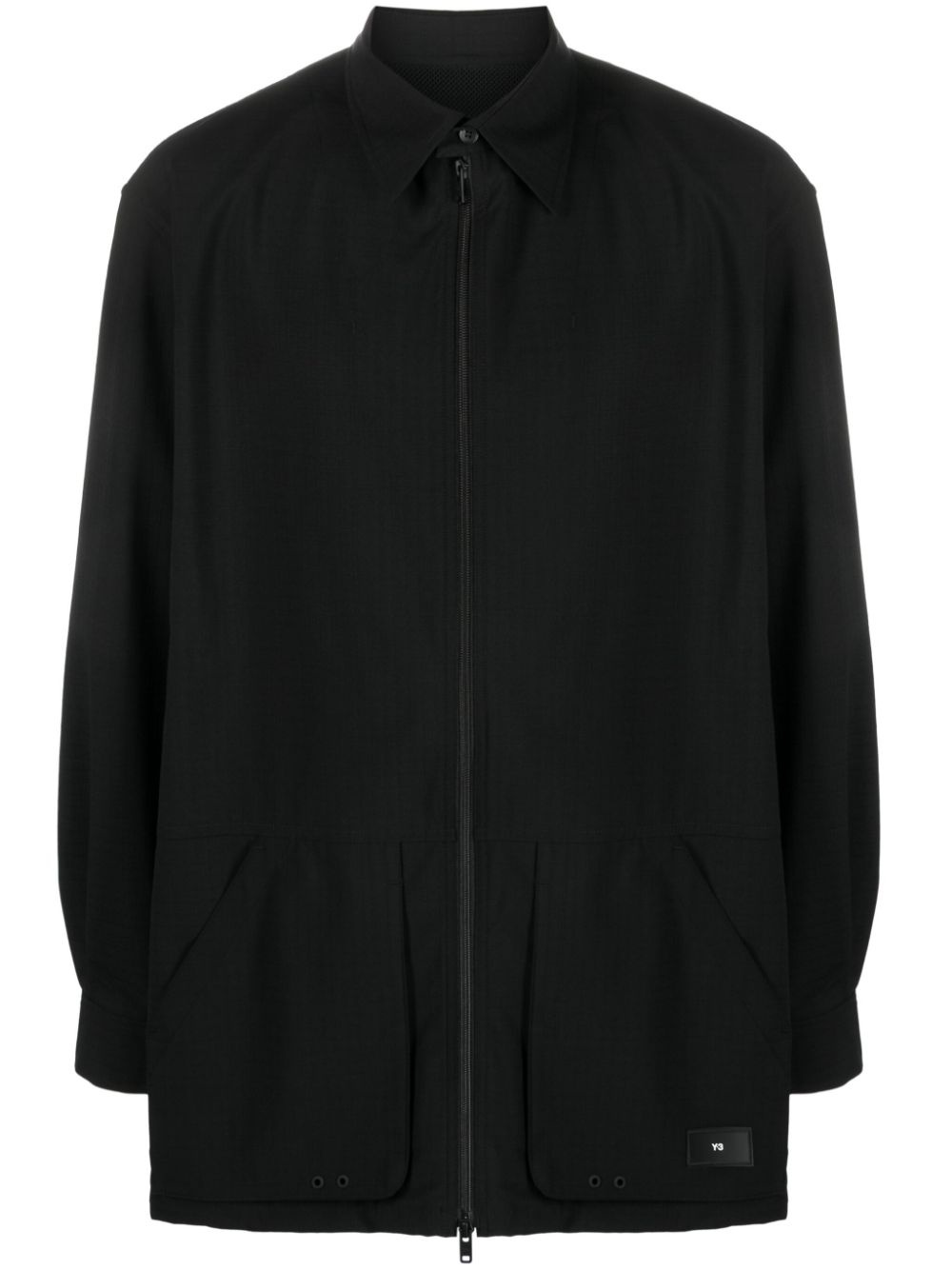 ripstop zip-up overshirt - 1