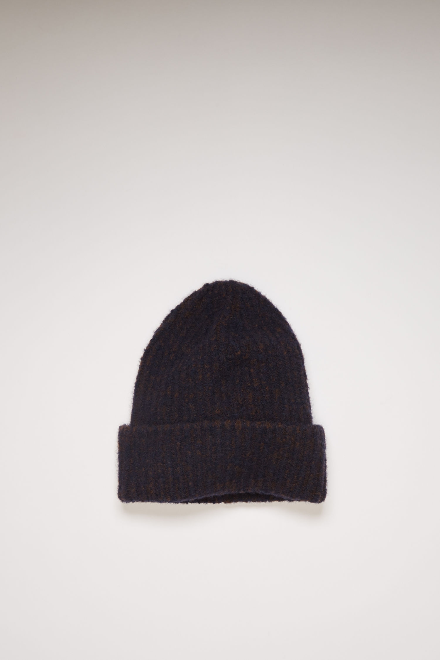 Melange ribbed beanie navy/brown - 1