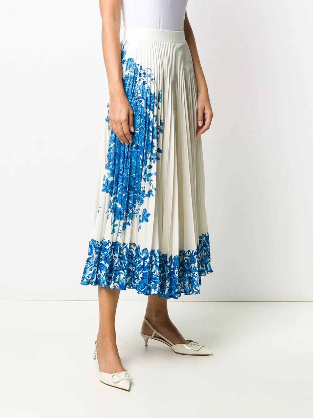 Bluegrace Bouquet pleated skirt - 3