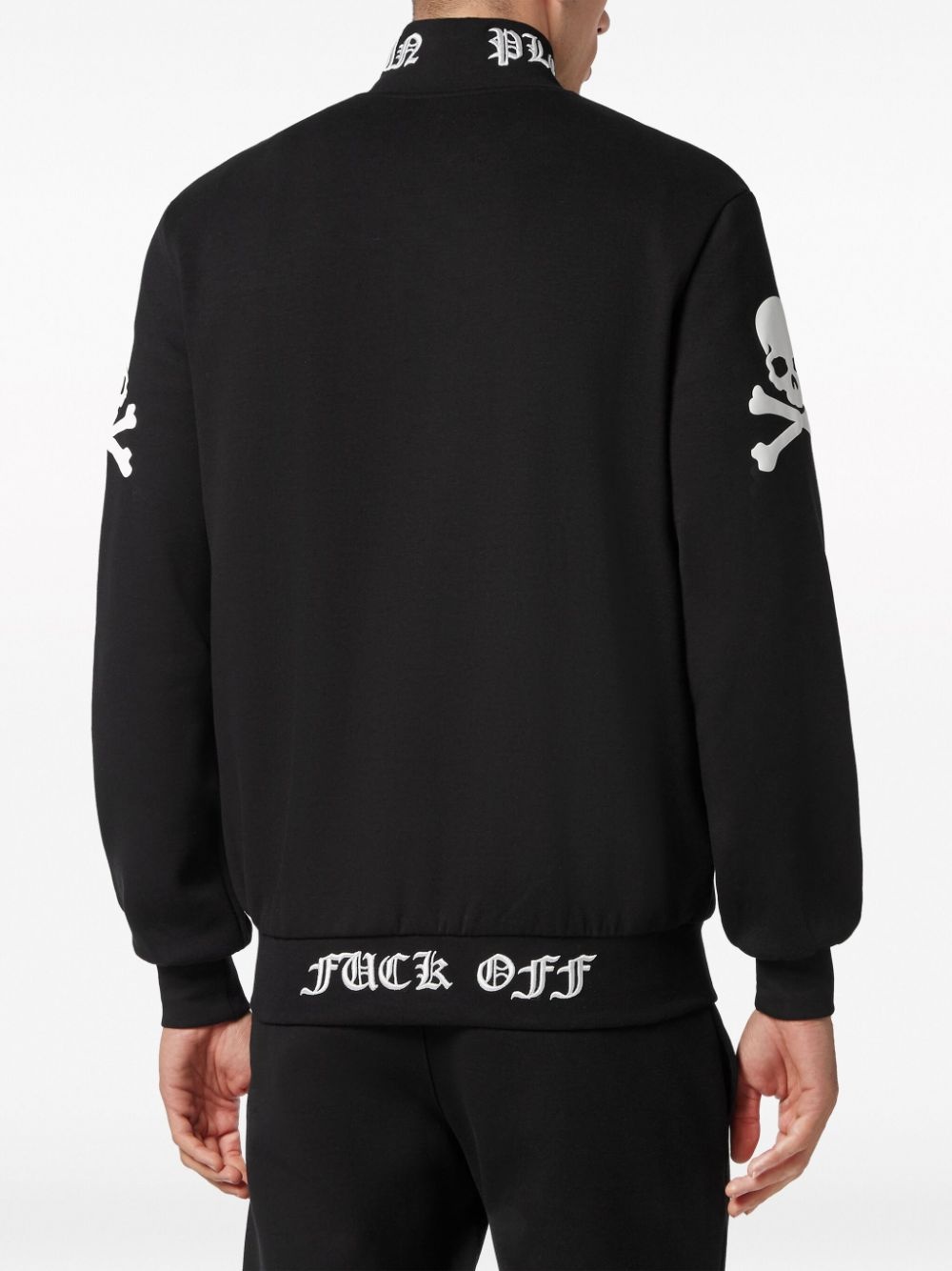 embroidered zip-up hoodie - 4