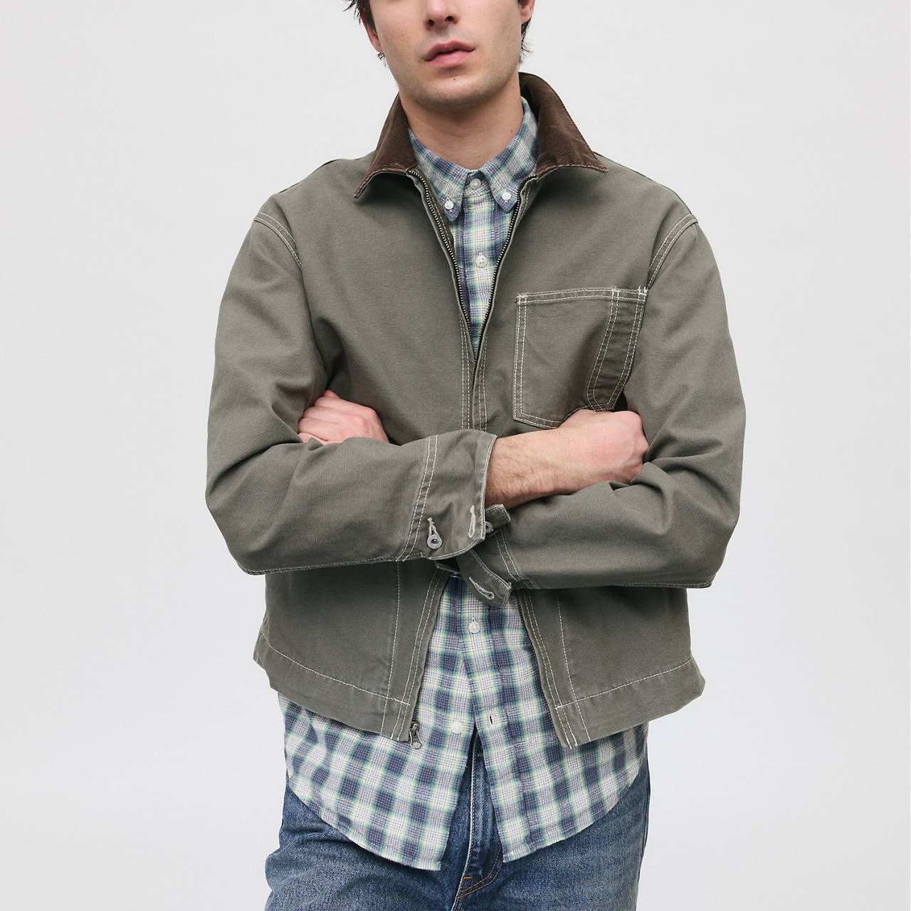 FULL-ZIP MECHANIC TRUCKER JACKET - 2