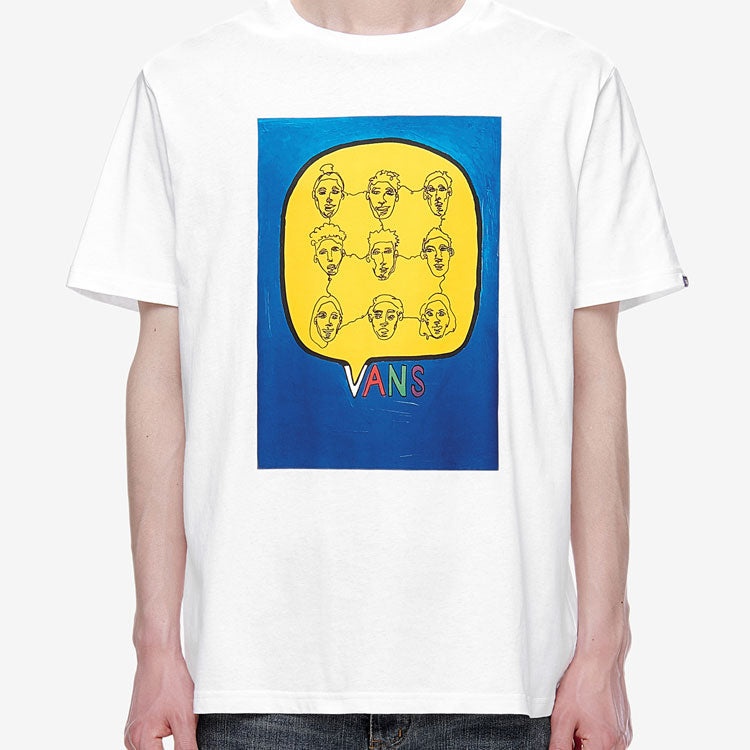 Men's Vans Asian Artist Crossover Series Printing Short Sleeve White VN0A4RATWHT - 3