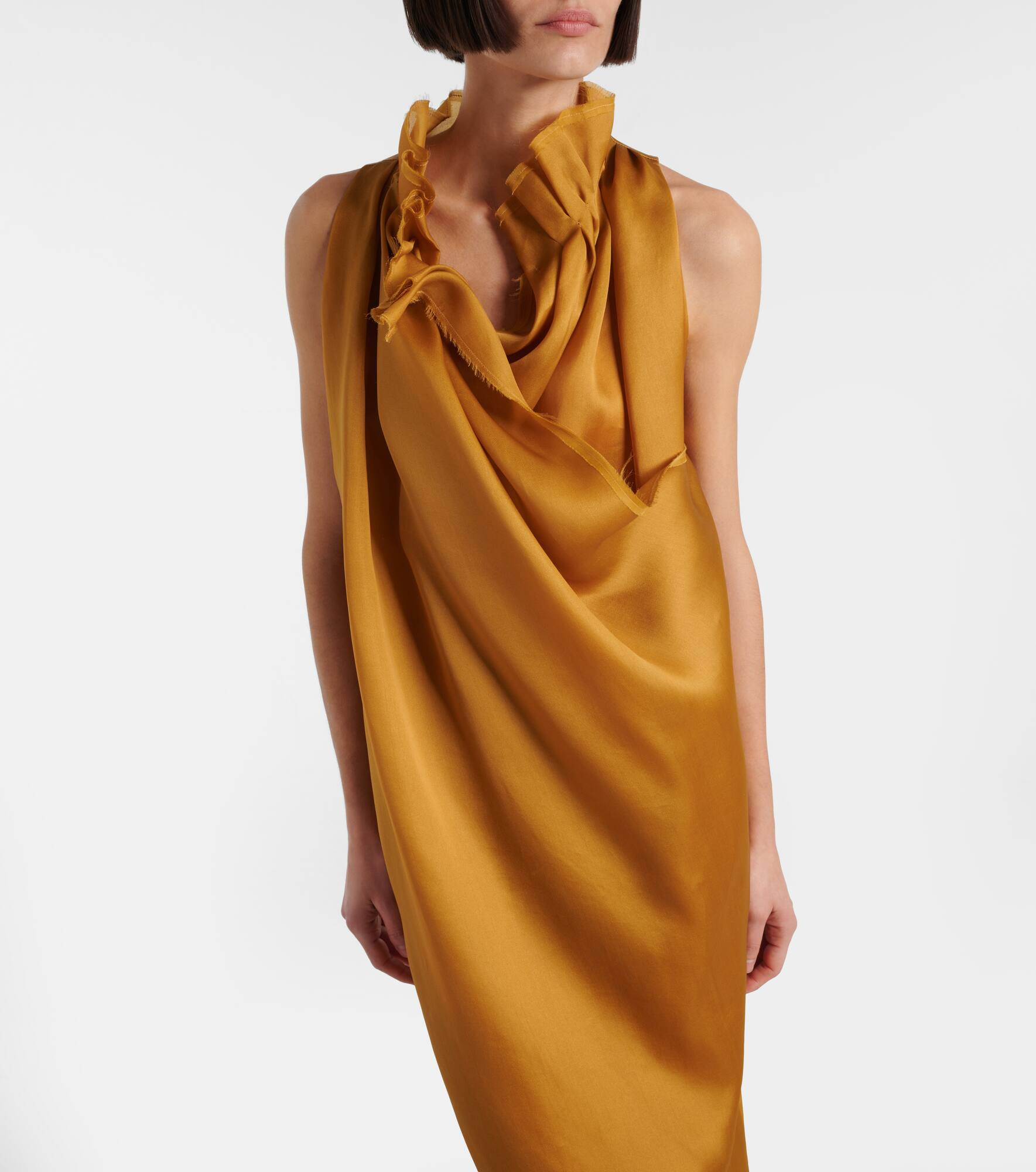 Meryl draped silk maxi dress - 5