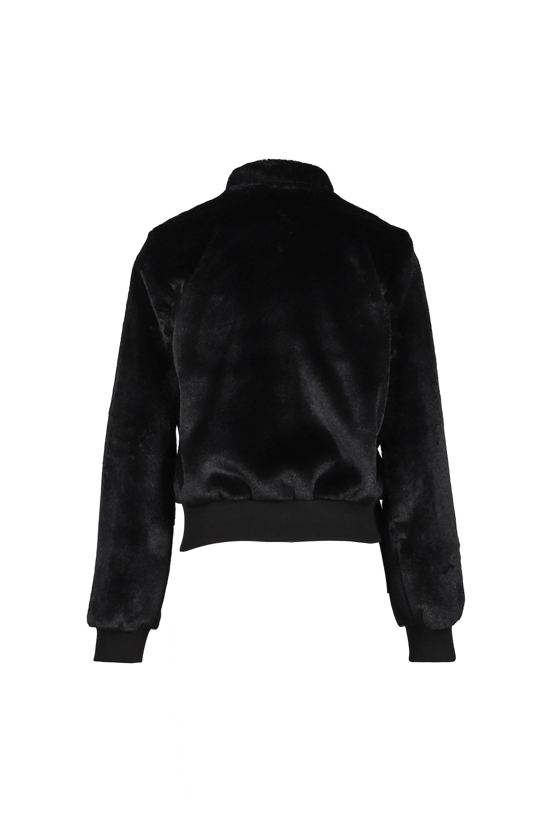 FLEECE APPLIQU_ ZIPUP JACKET / BLK - 2