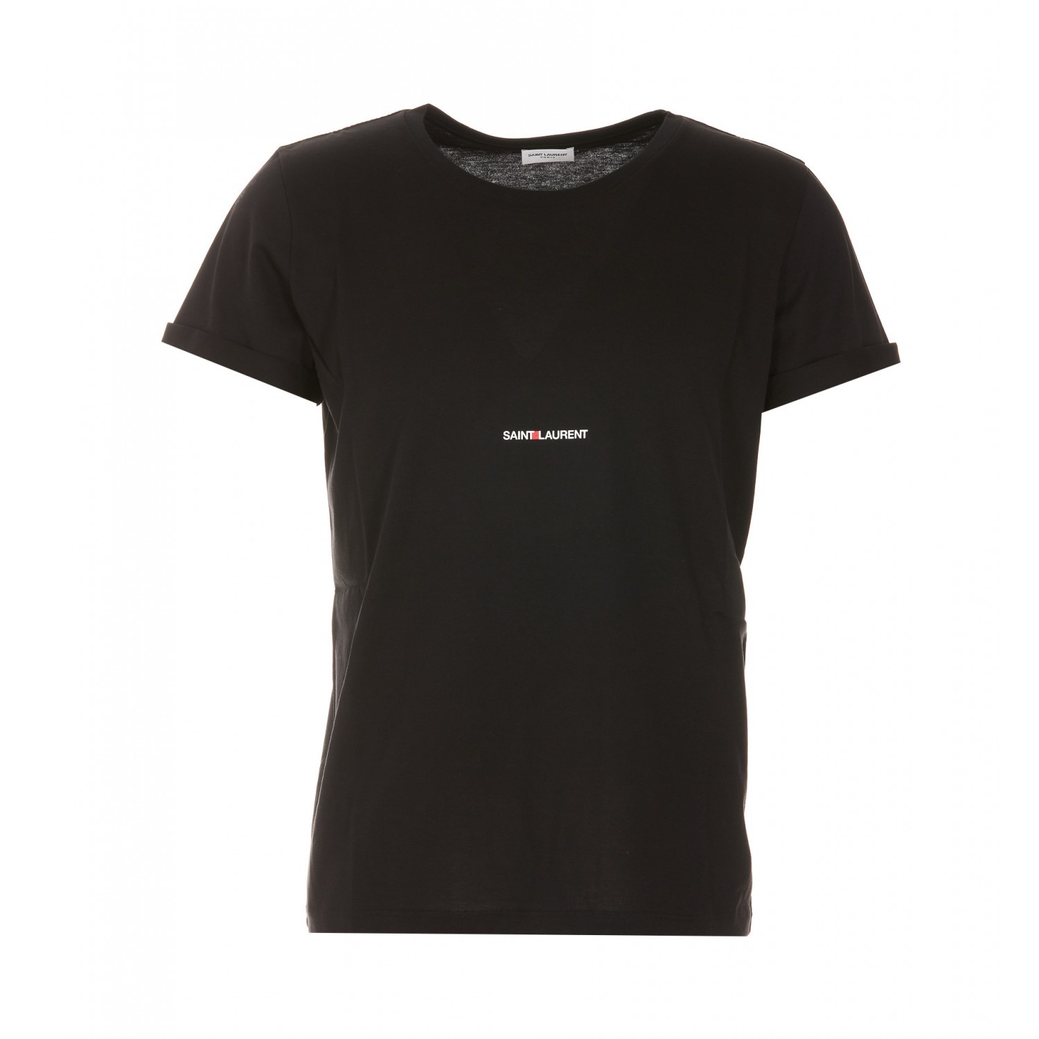 BLACK COTTON T-SHIRT - 1