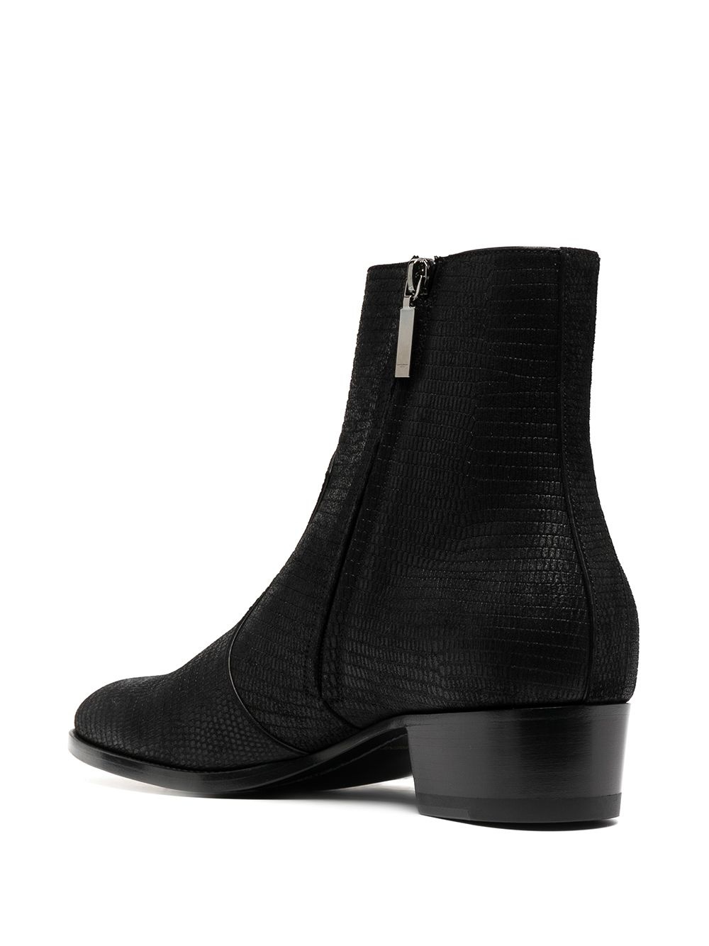 Wyatt lizard-effect ankle boots - 3