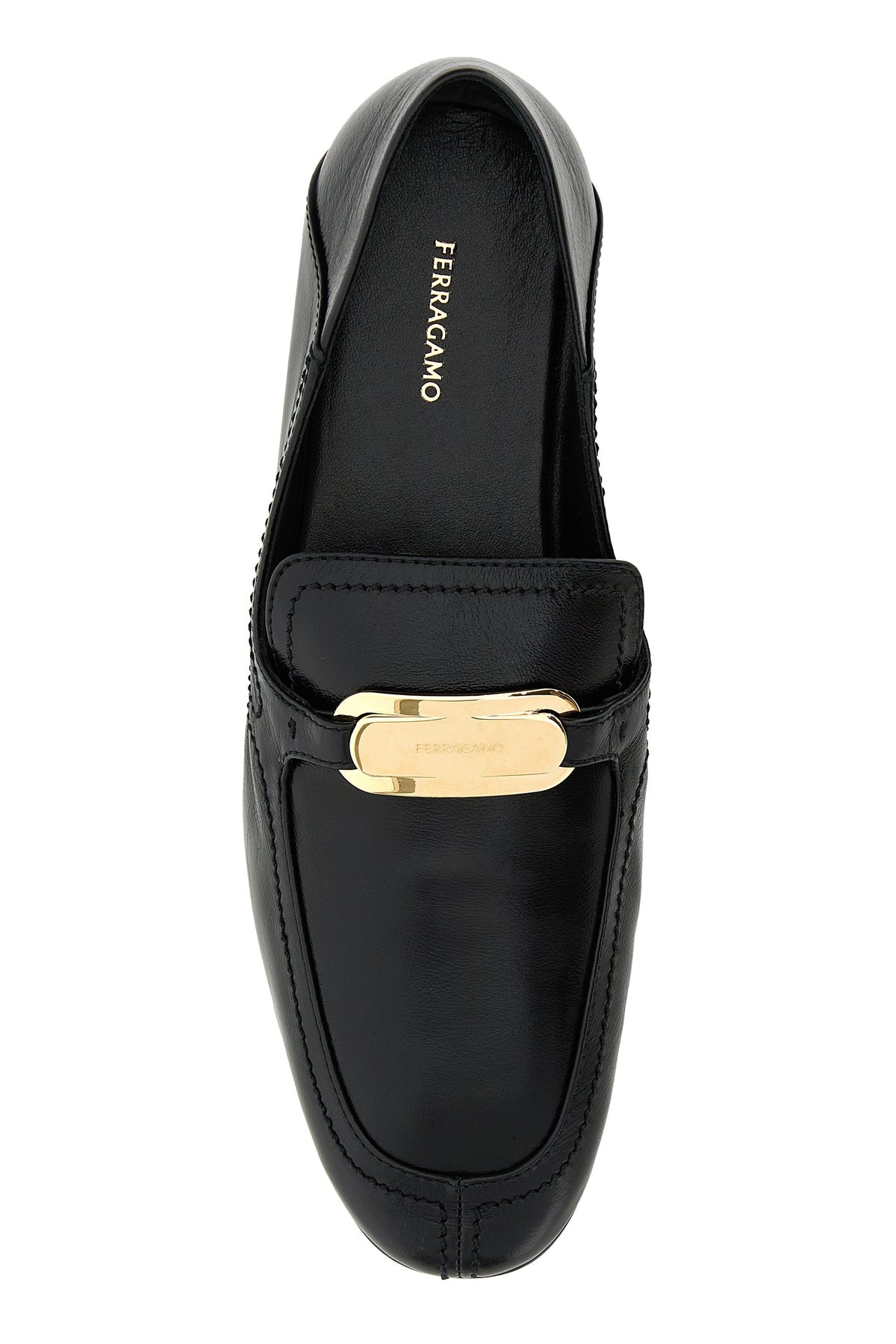 Black leather Elaine loafers - 4