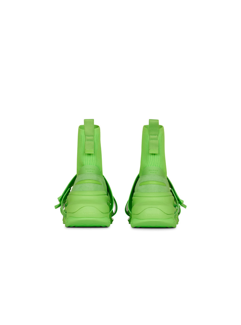 Neoprene and knit B-Bold high-top sneakers with straps 5