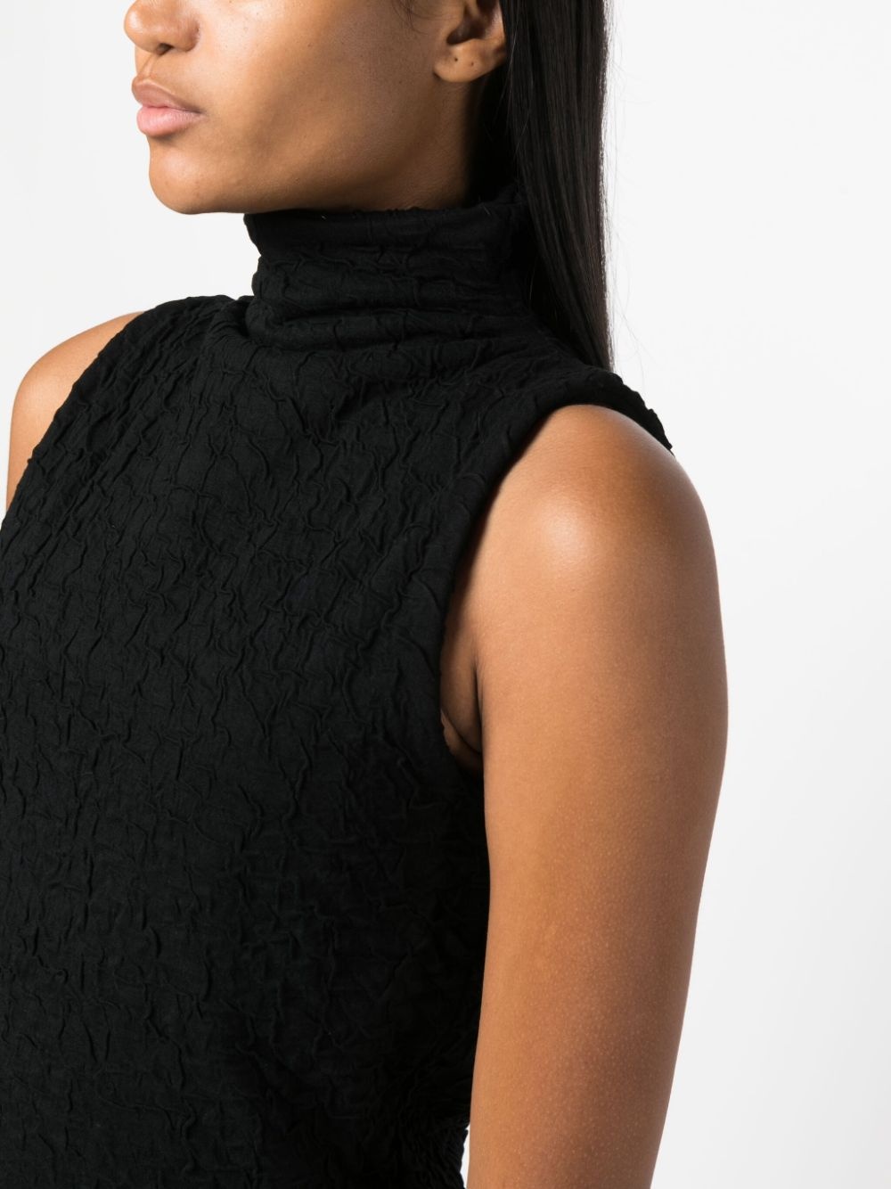 crinkled-finish tank top - 5