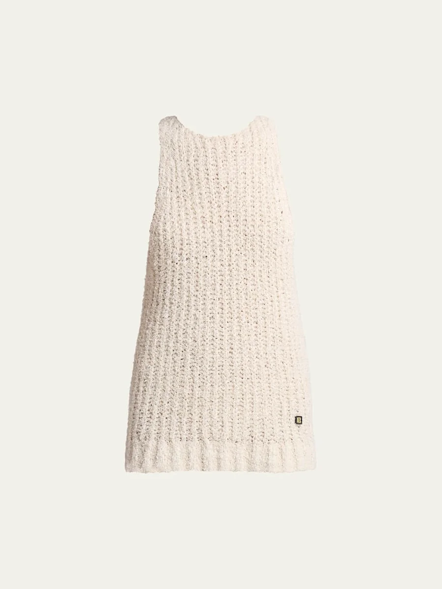 Sleeveless Cotton Blend Tank Top - 1
