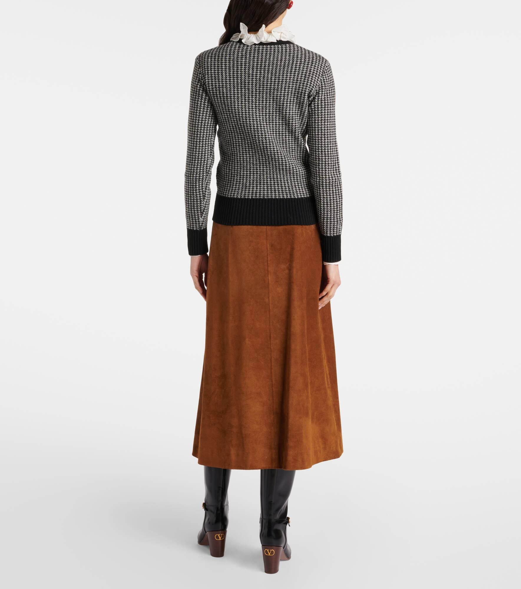 Houndstooth virgin wool sweater - 3