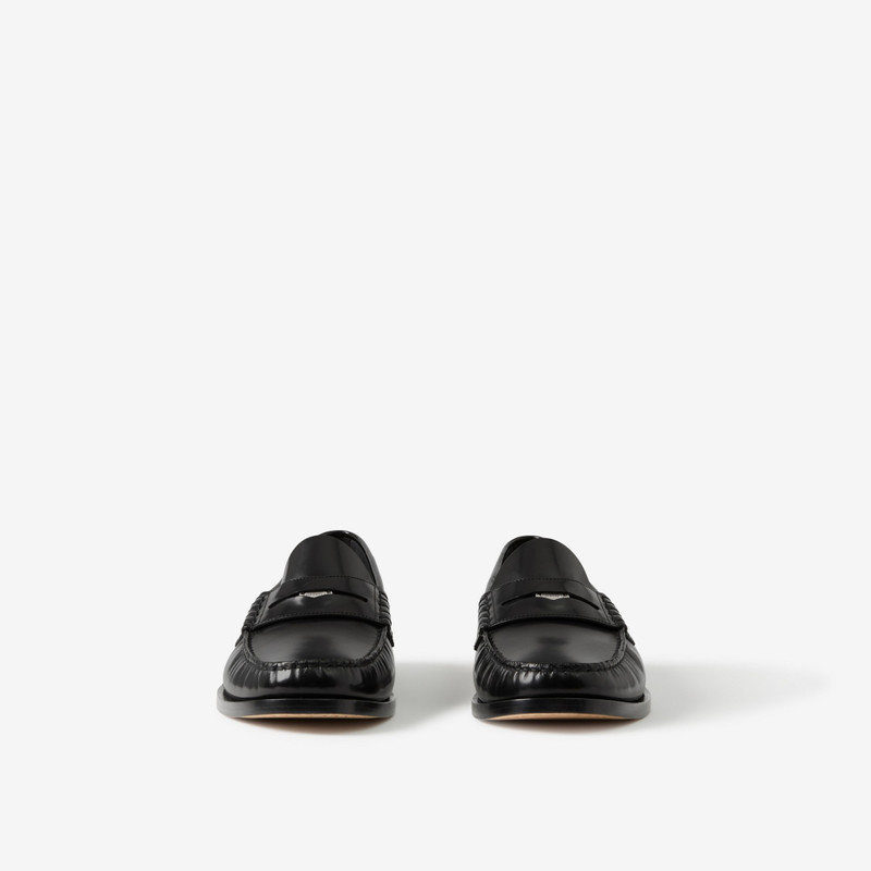 Burberry Coin Detail Leather Penny Loafers outlook