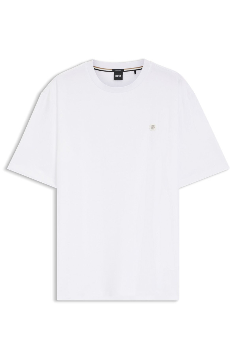 REGULAR-FIT T-SHIRT IN MERCERIZED INTERLOCK COTTON 1
