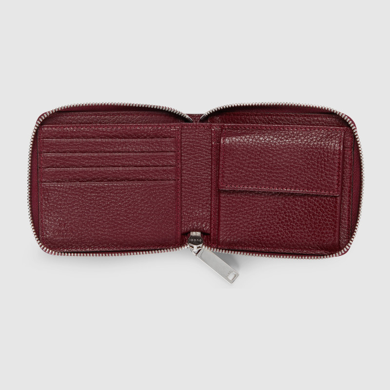 GUCCI Zip coin wallet with logo outlook