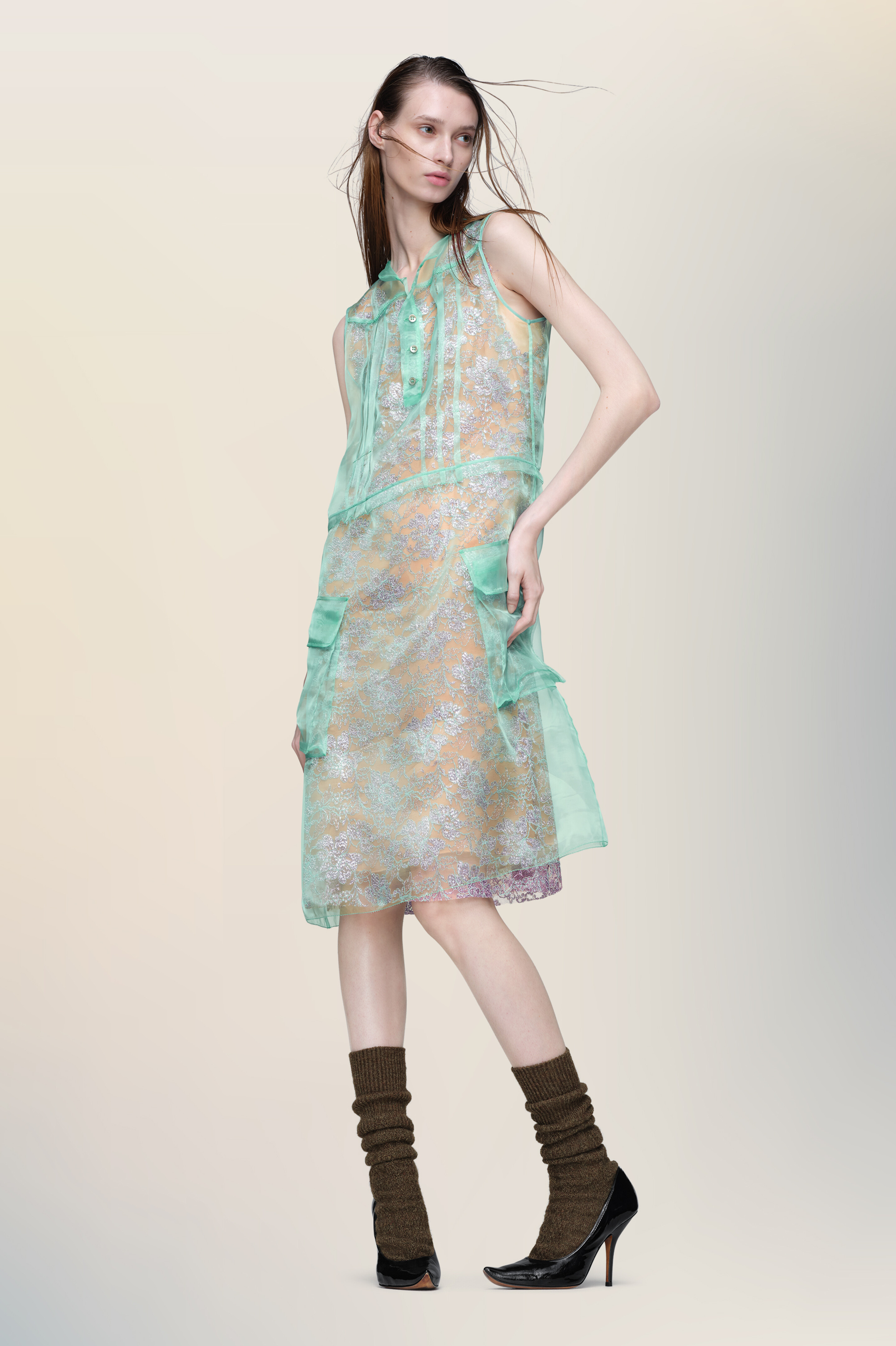 Sheer tea dress - 3
