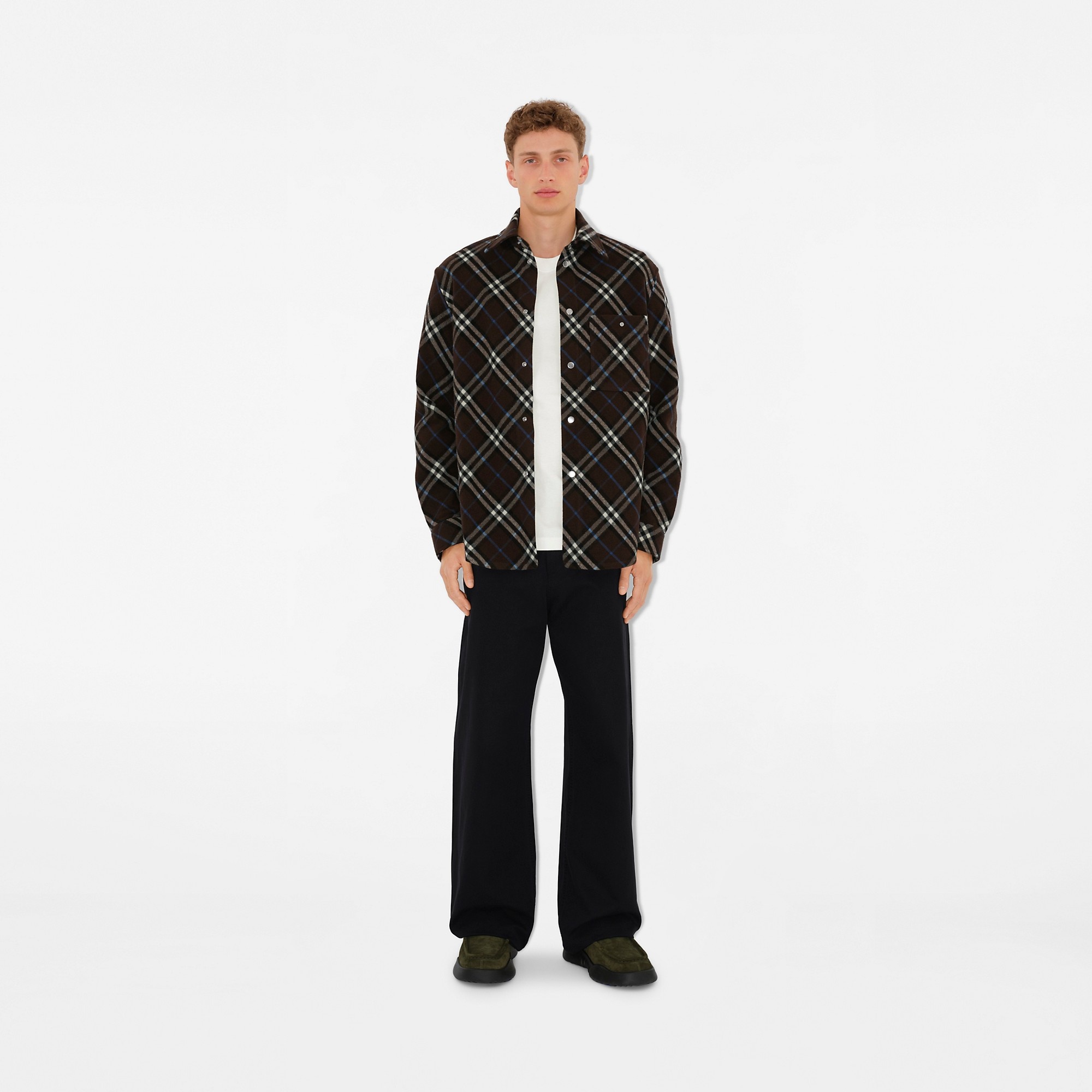 Check Wool Shirt - 5