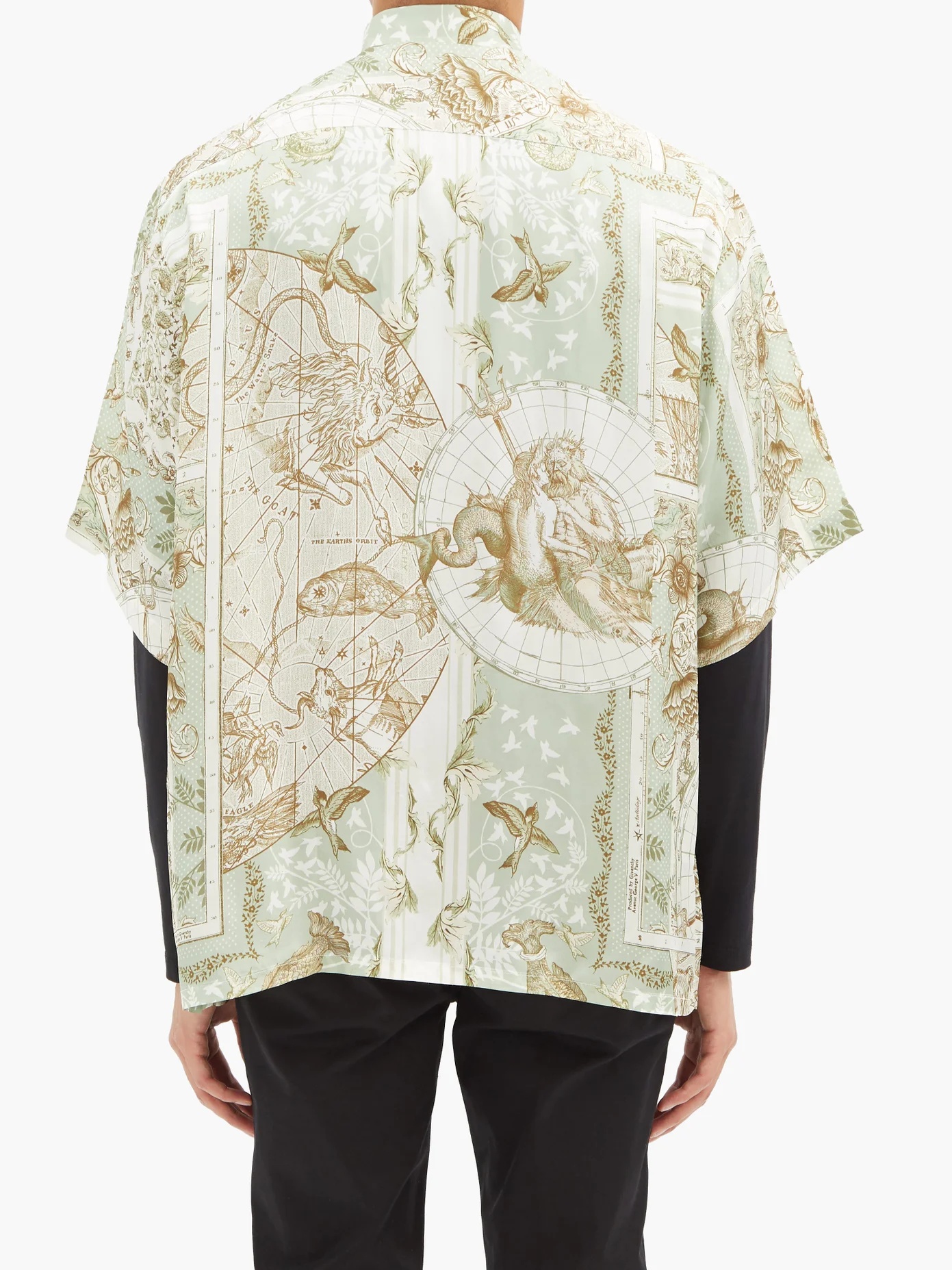 Atlantis-print satin short-sleeved shirt - 5