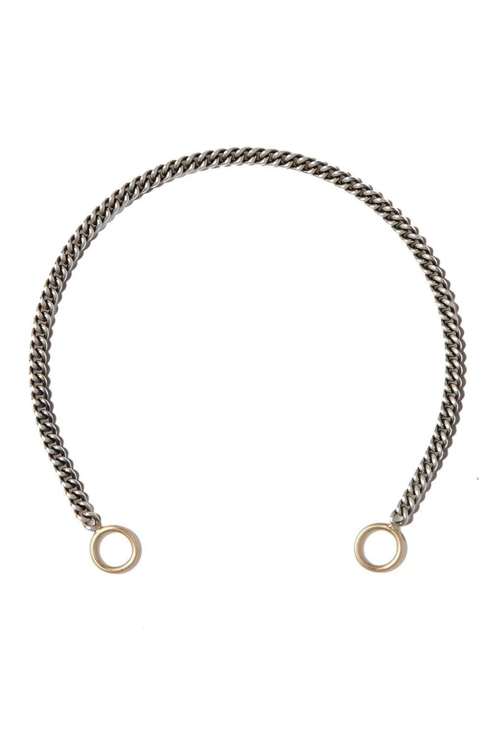 Not So Heavy Curb Chain Bracelet - Silver Yellow Gold - 6in - 1