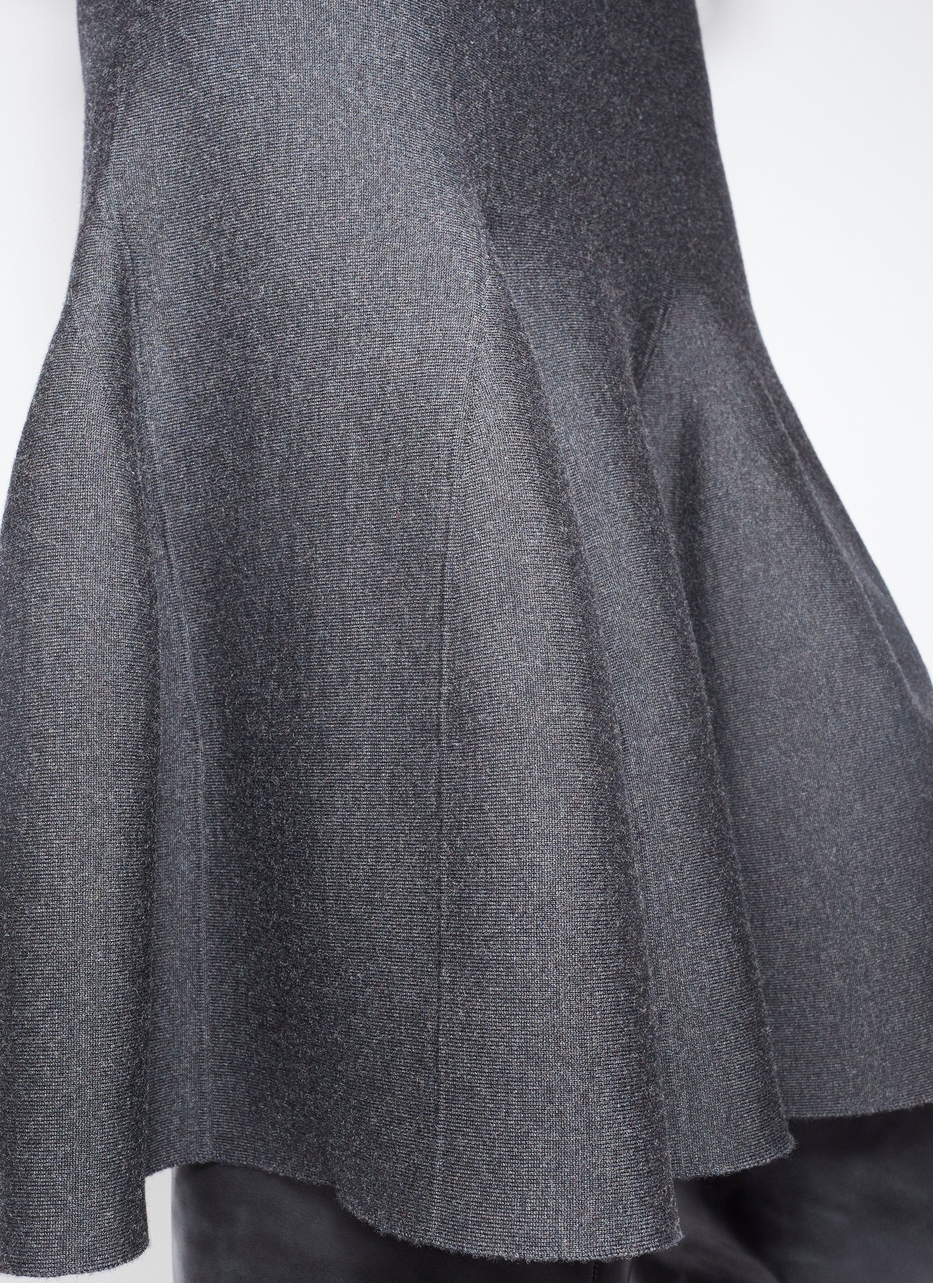 MIDI SKIRT IN SCULPTURAL GODET KNIT - 5