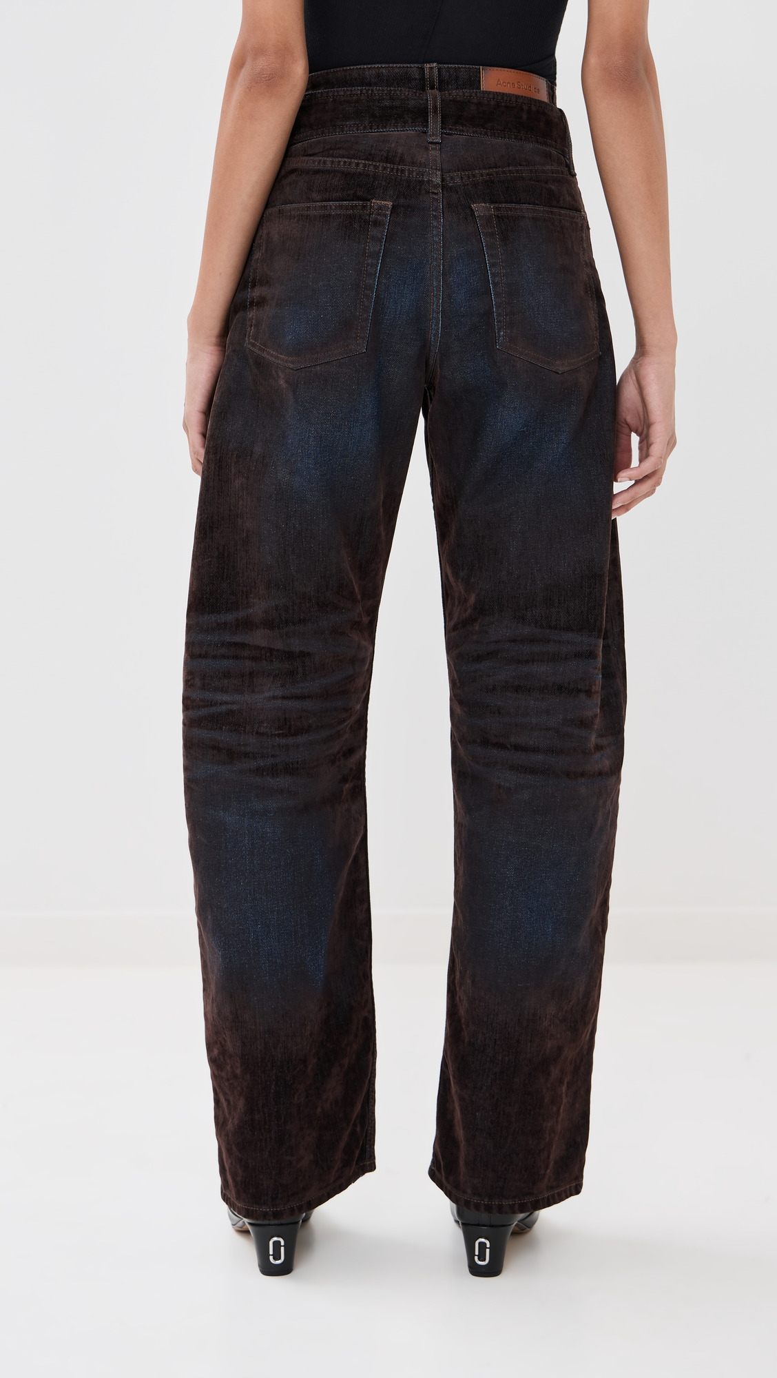 Denim Used Flock Loose Fit Trousers - 2
