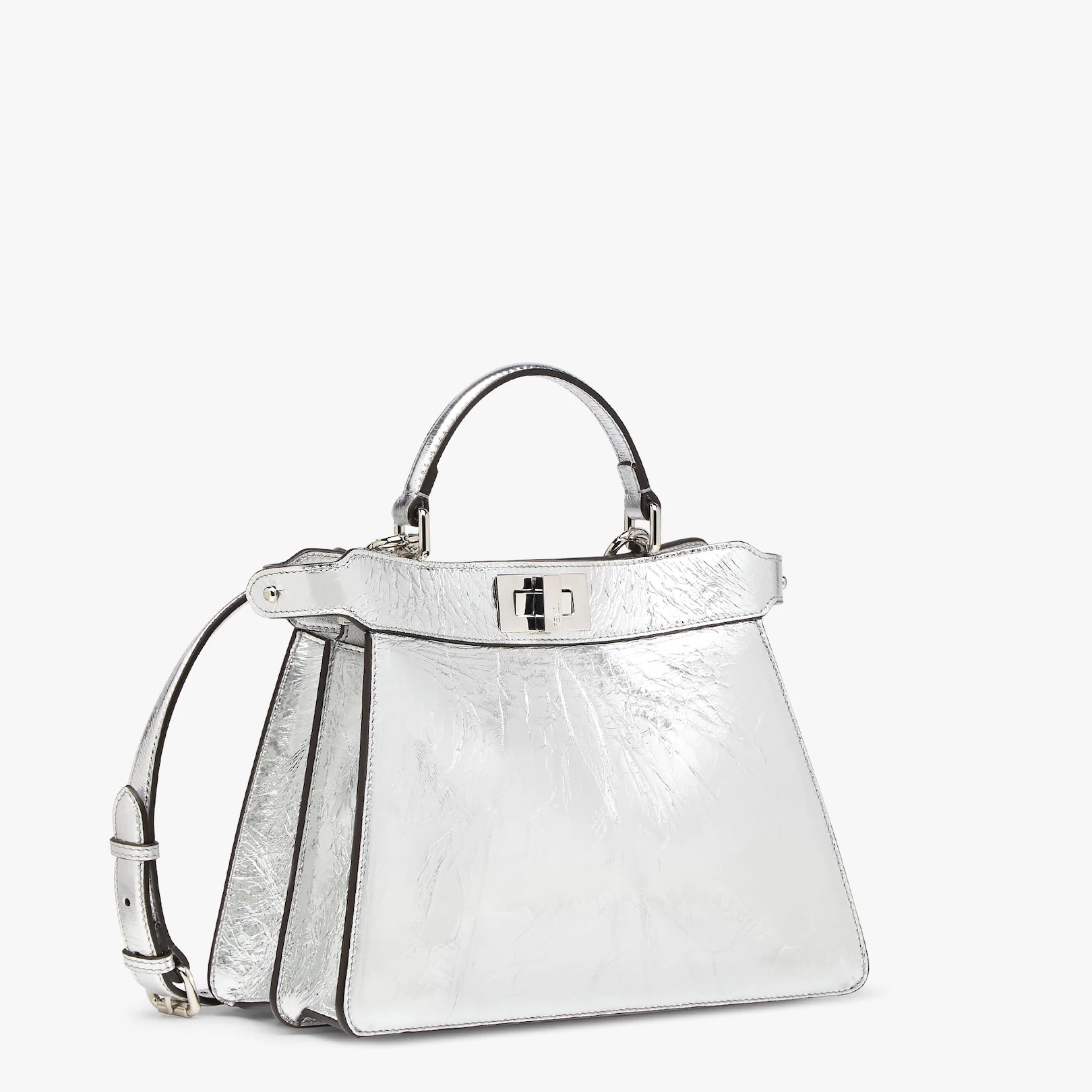 Silver laminated leather bag - 2