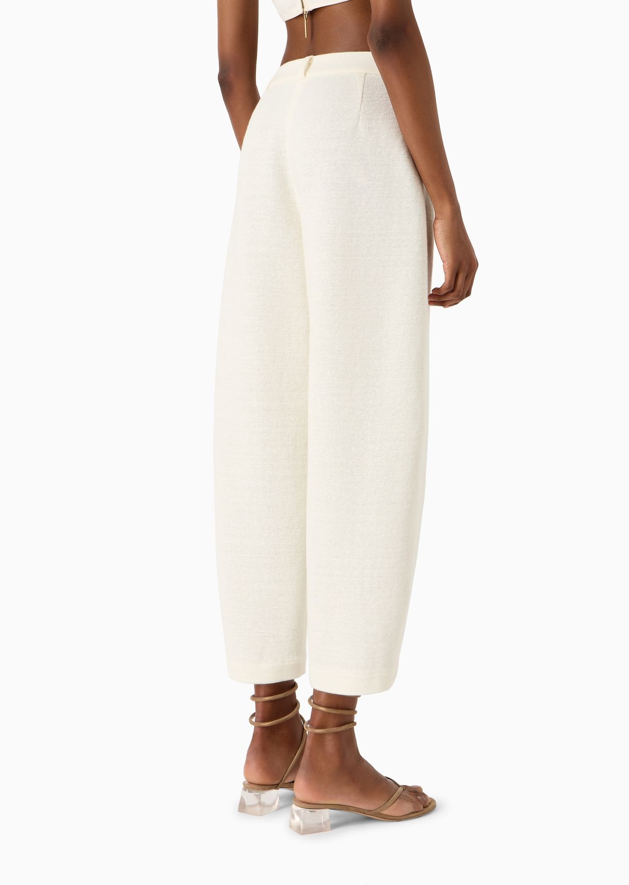 Relaxed-fit linen and viscose double jersey trousers - 3
