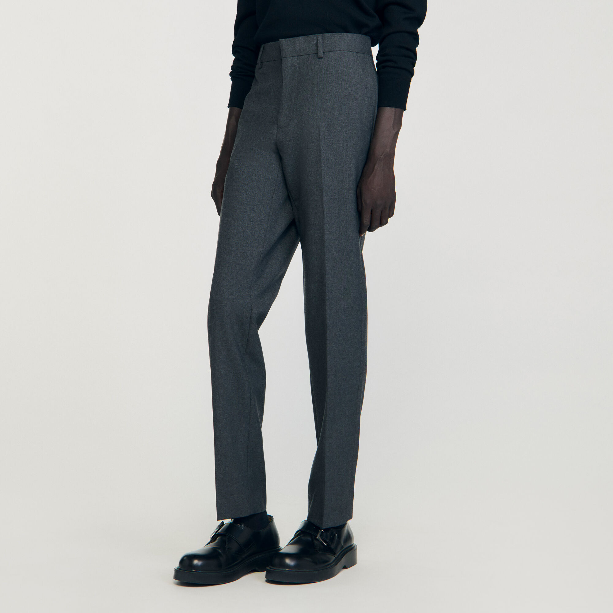 WOOL SUIT TROUSERS - 4