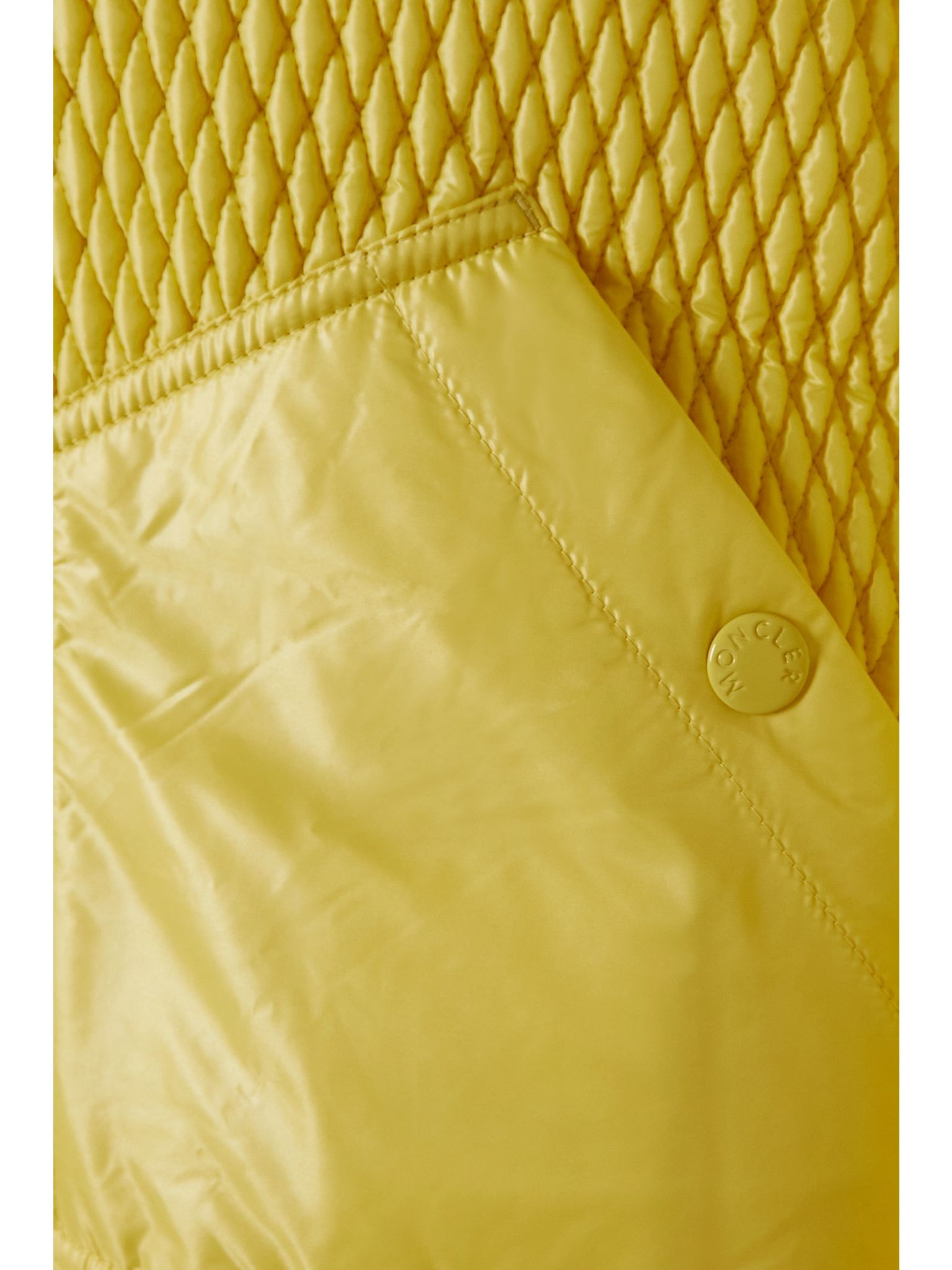 Apront cropped quilted shell down bomber jacket Yellow - 5