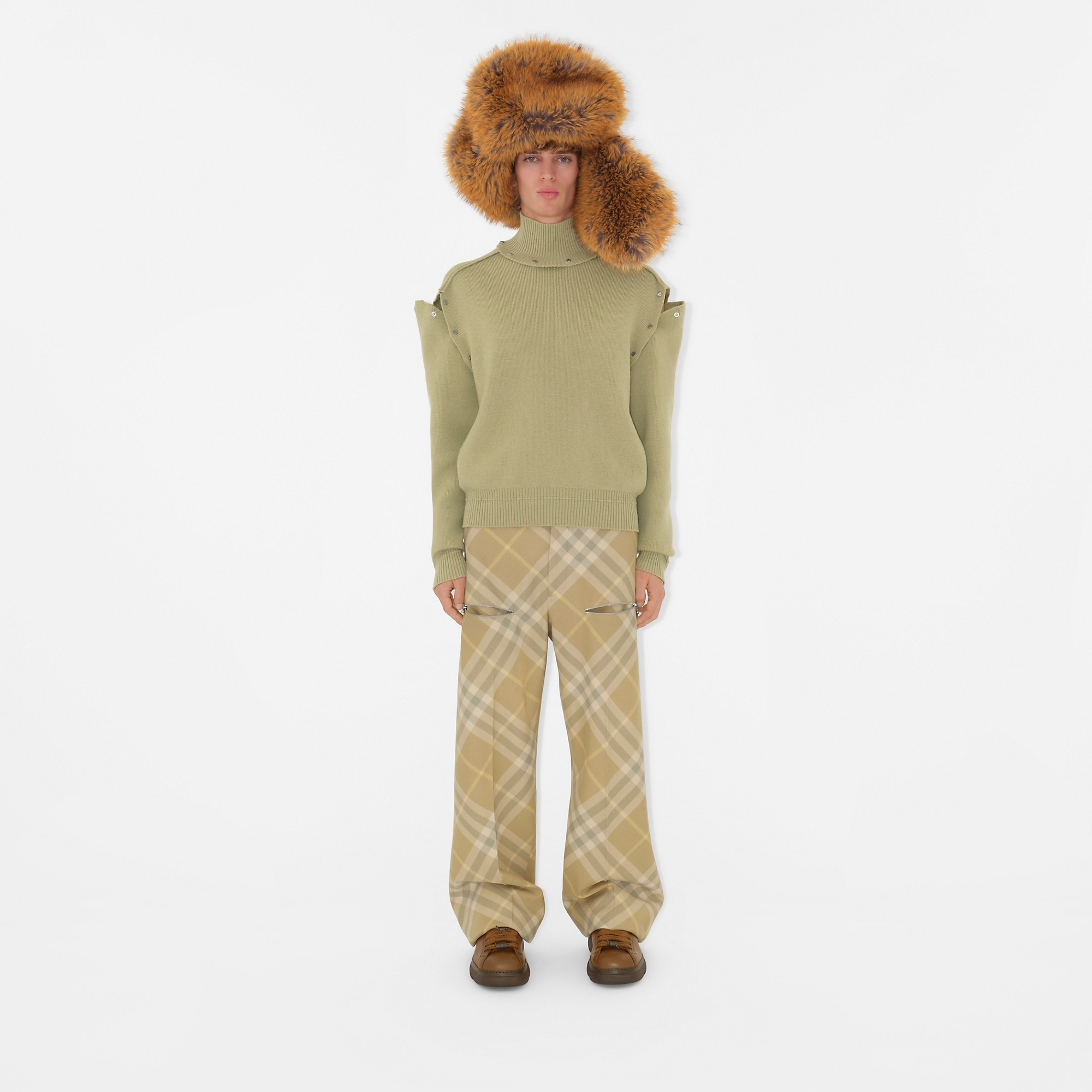 Check Wool Trousers - 2