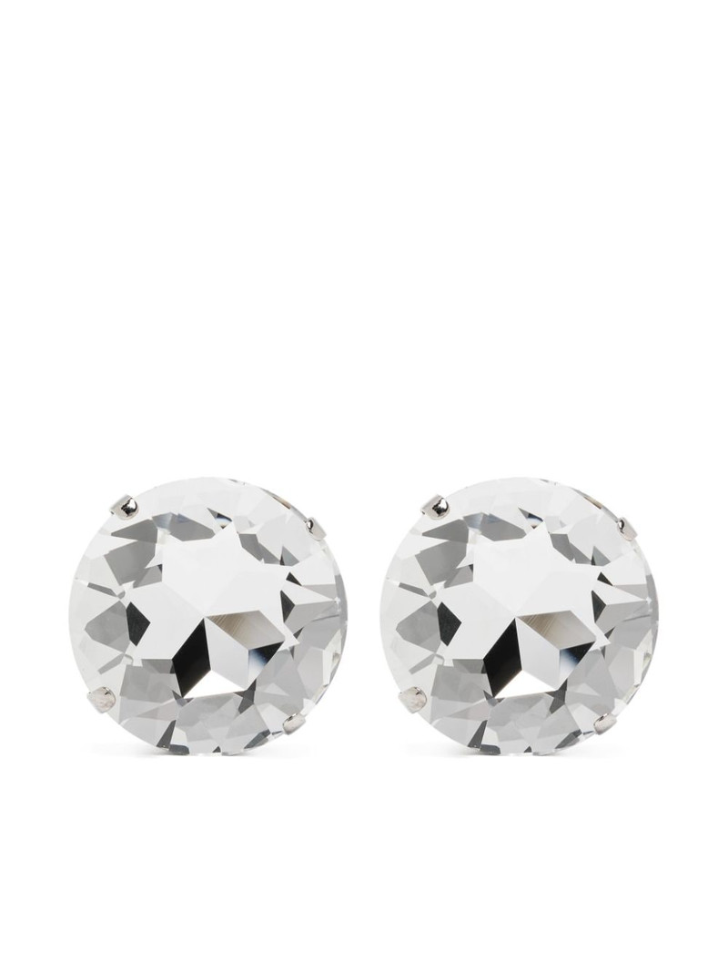 crystal-embellishment clip-on earrings 1