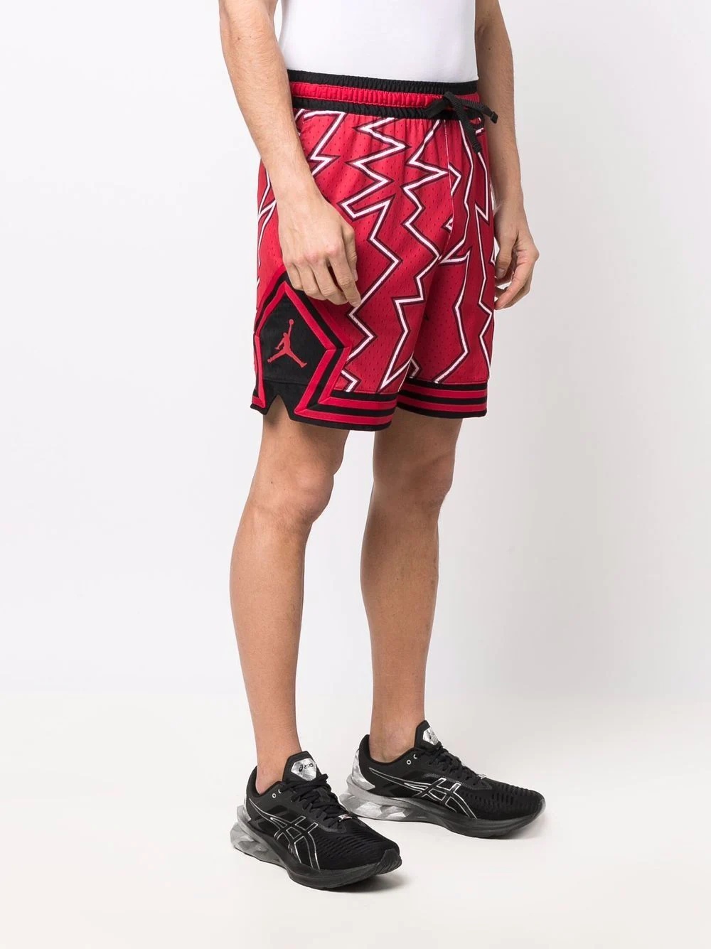 graphic-print drawstring track shorts - 3