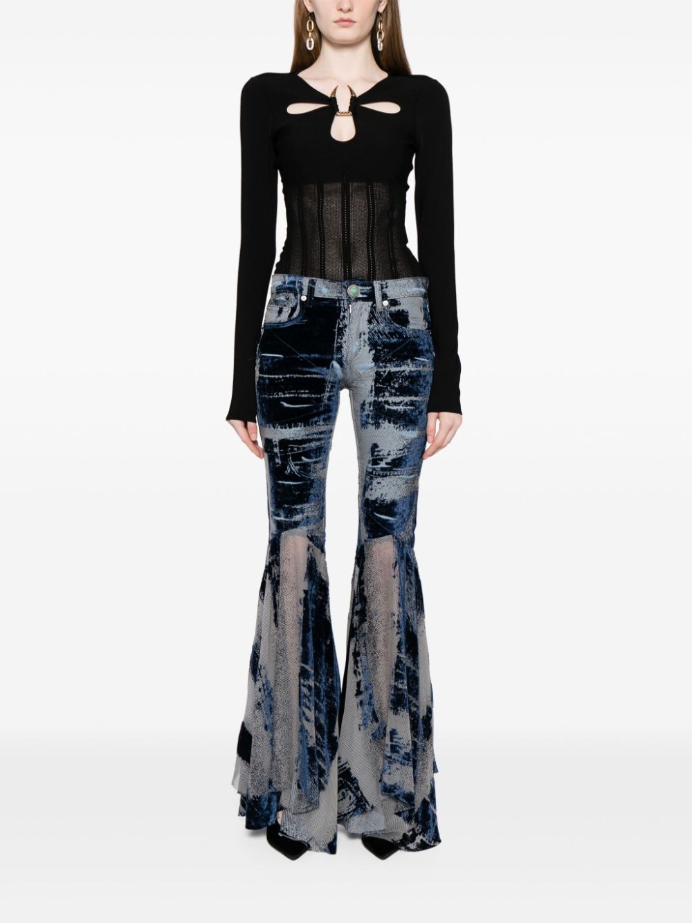 cut-out knit top - 2