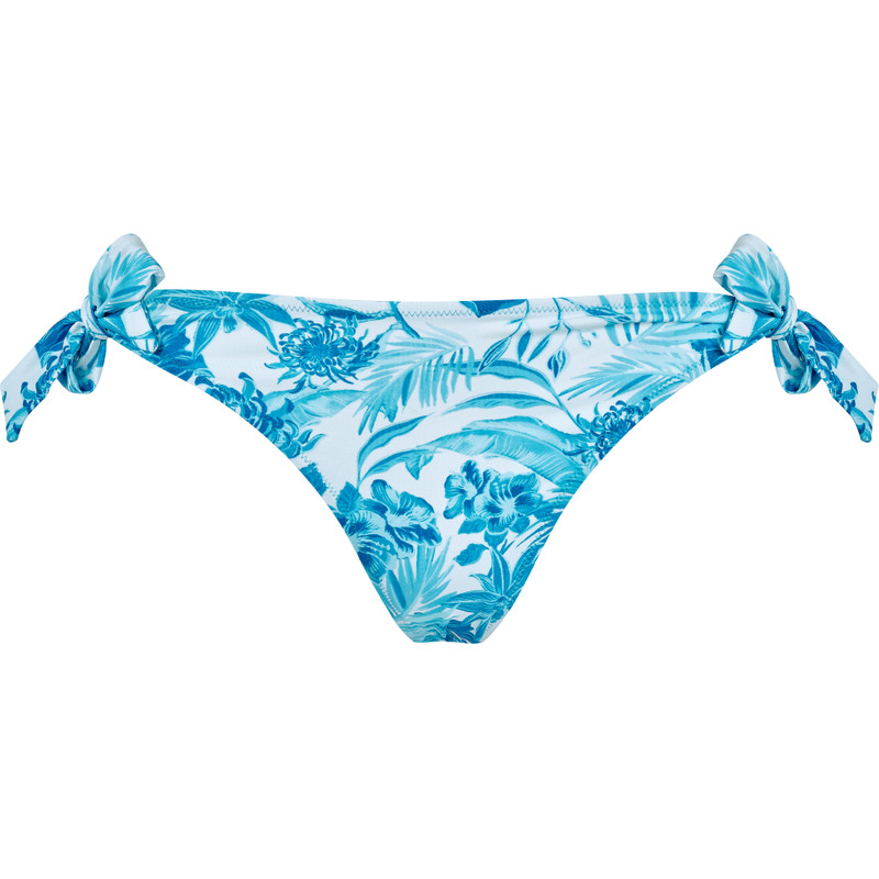 Women Side Tie Bikini Bottom Tahiti Flowers 1