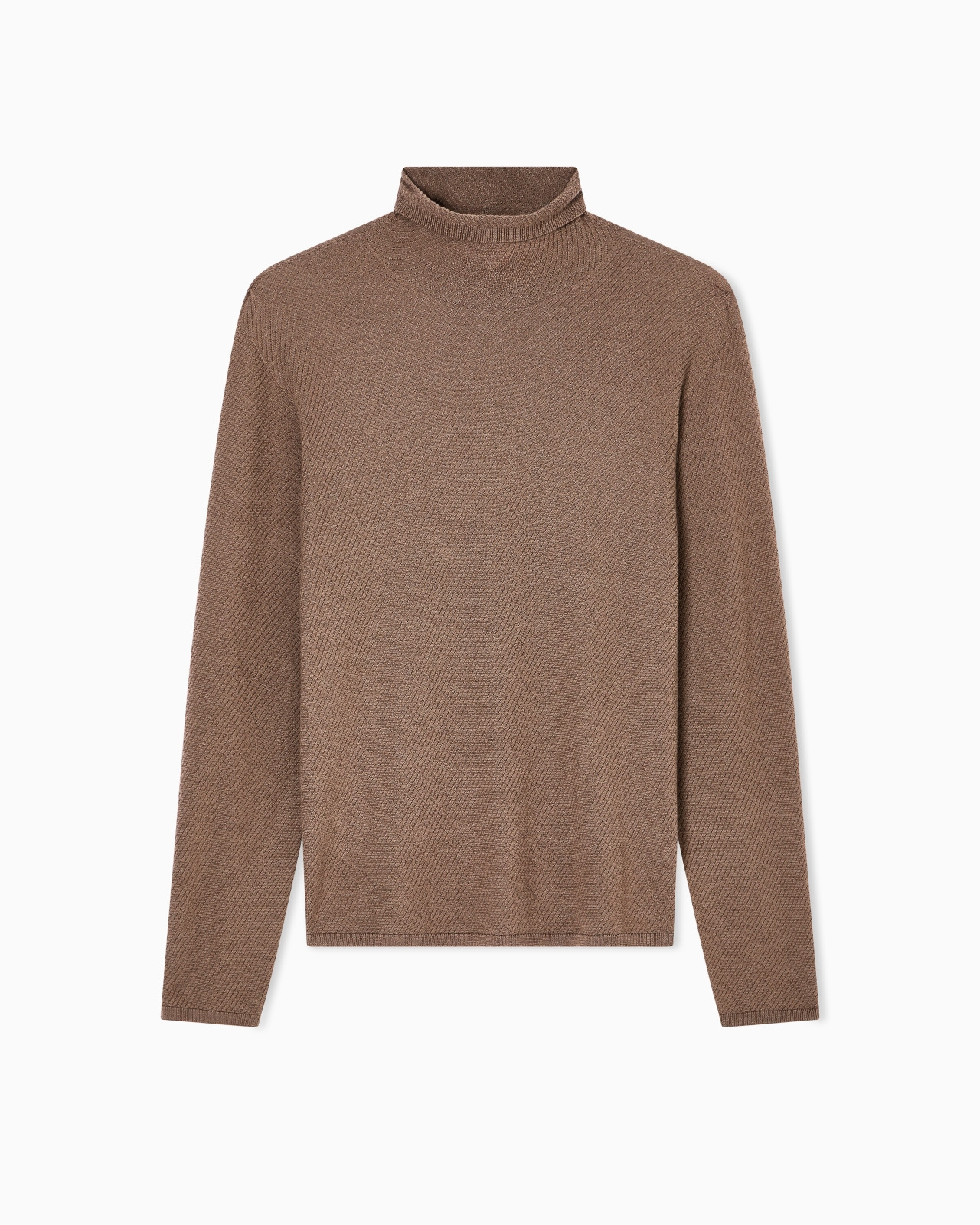 VIRGIN WOOL, SILK AND CASHMERE MOCK-NECK JUMPER - 1