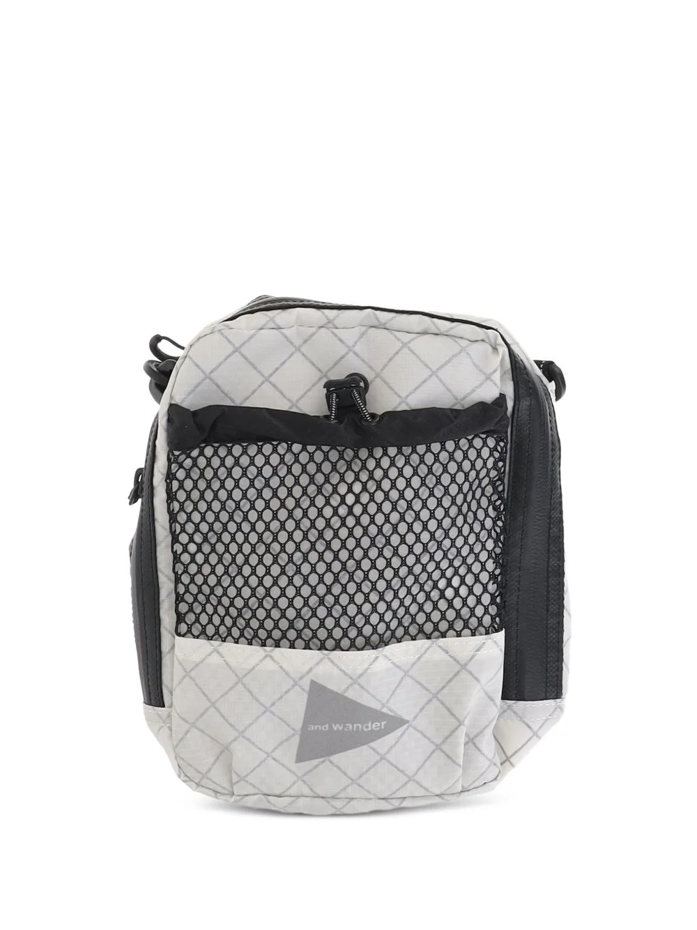 mesh-pocket shoulder bag - 1
