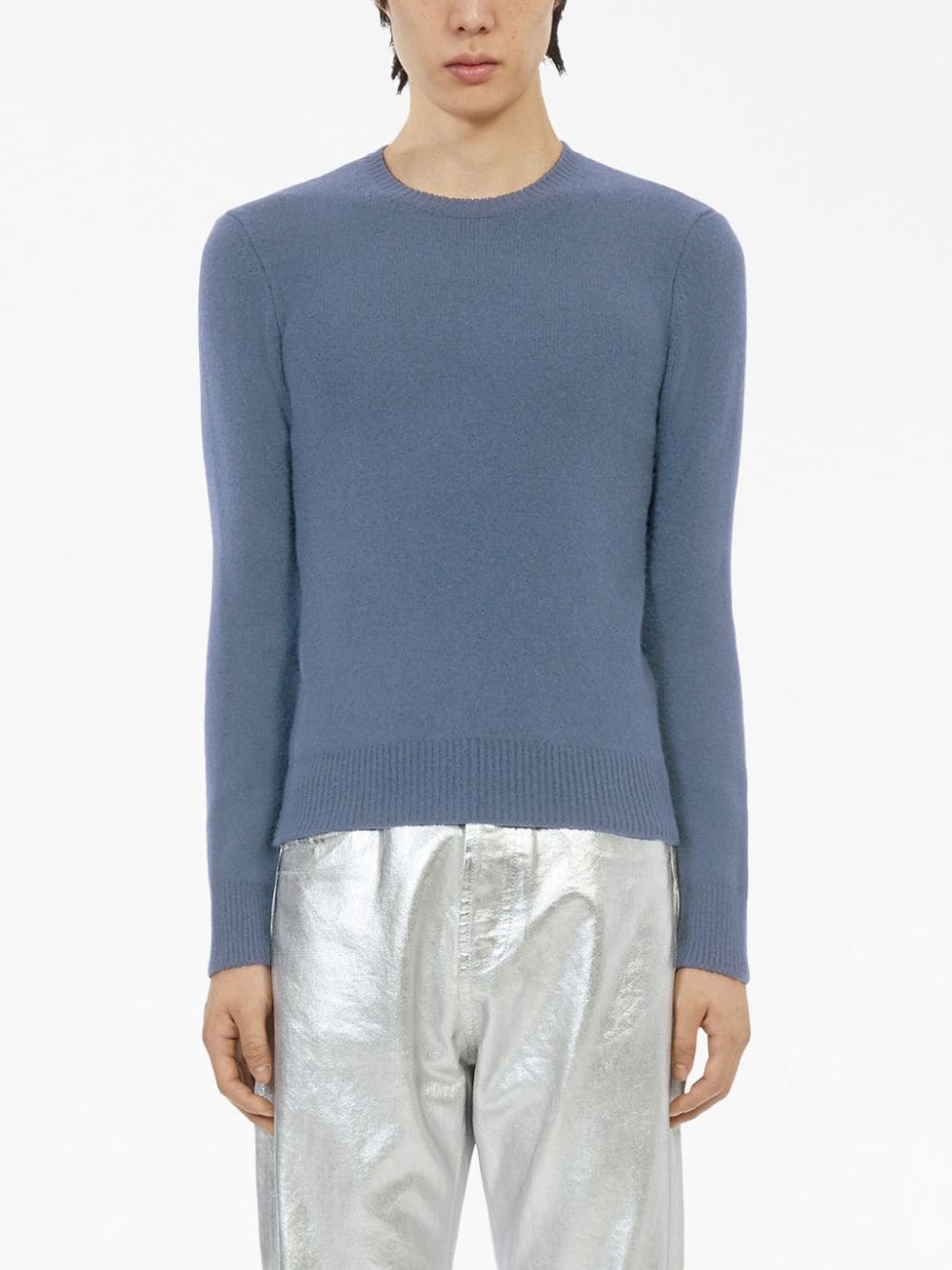 logo-plaque crew-neck jumper - 3