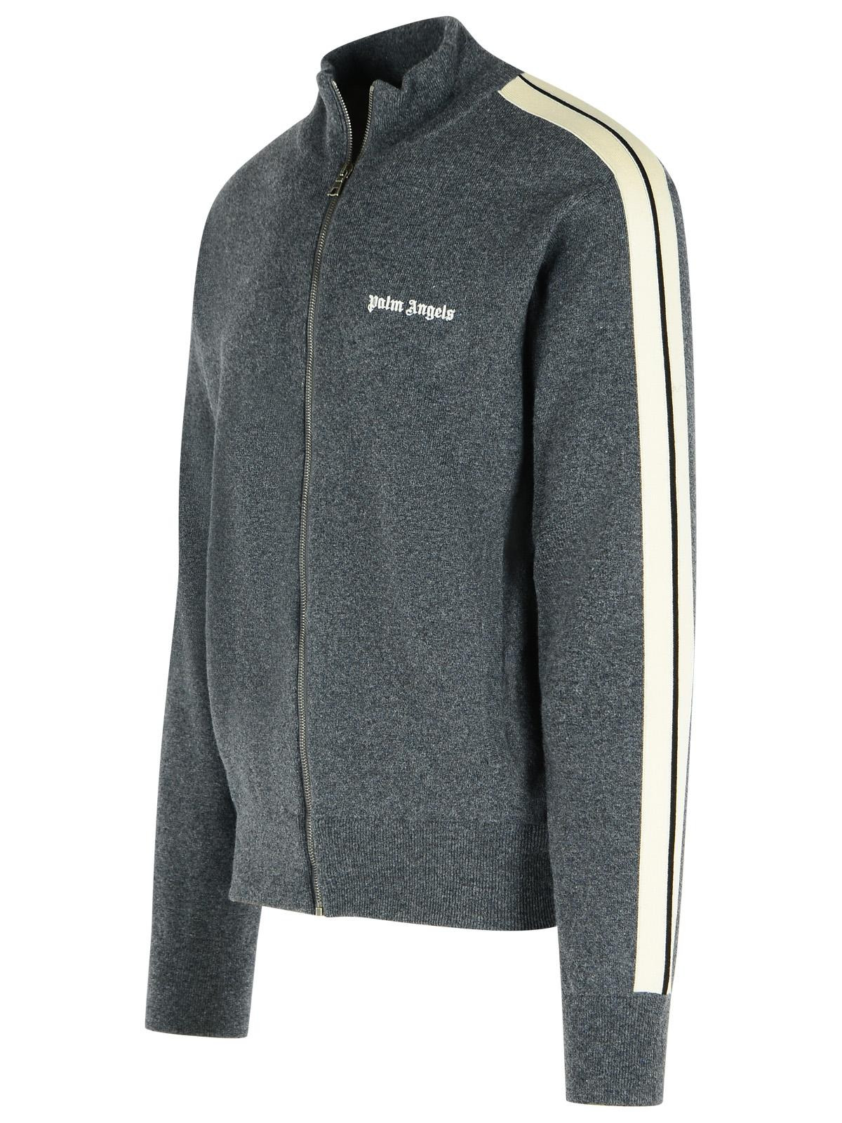Palm Angels Grey Wool Blend Sweatshirt Men - 2