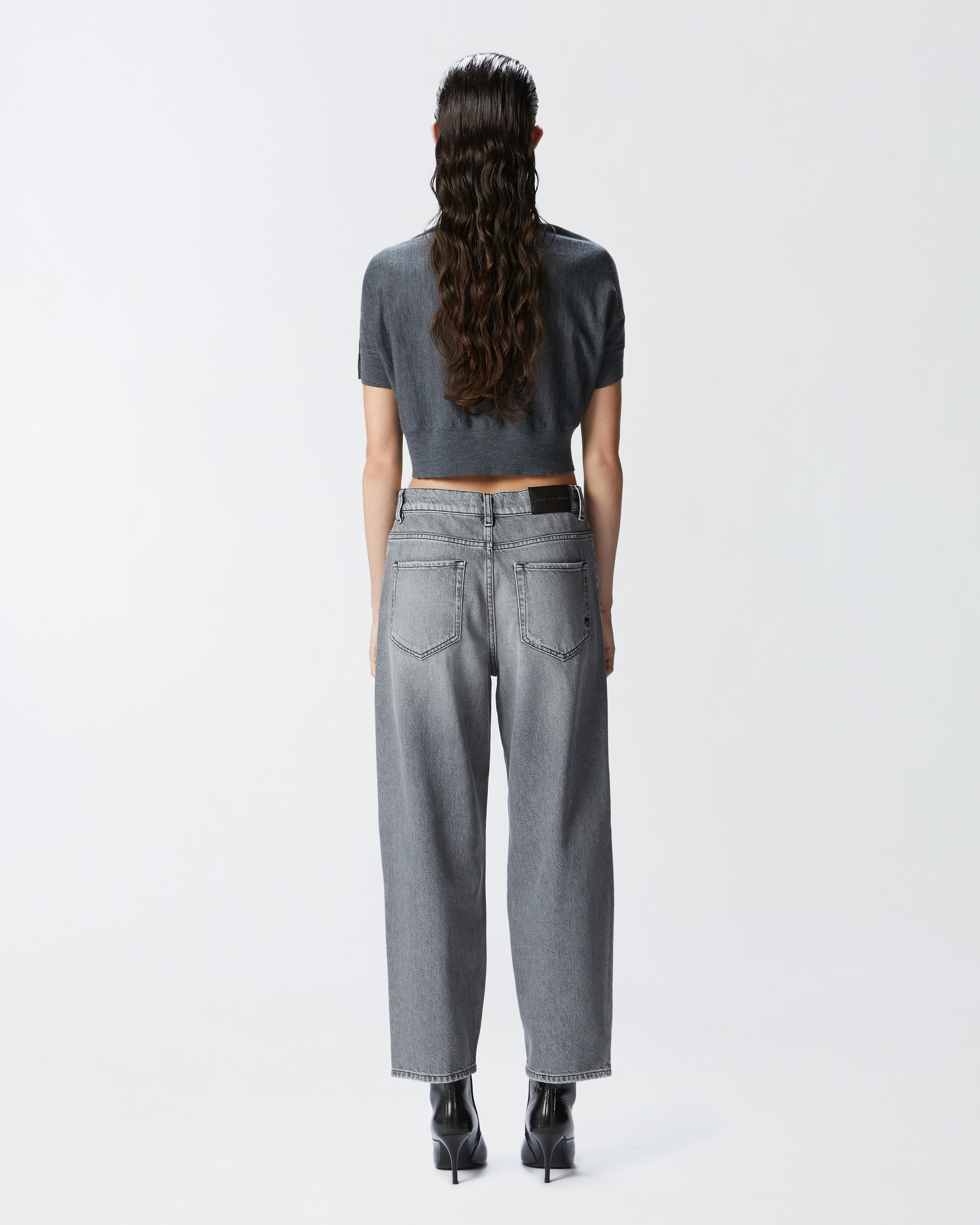 LIGHT GREY EGG-FIT JEANS - 4