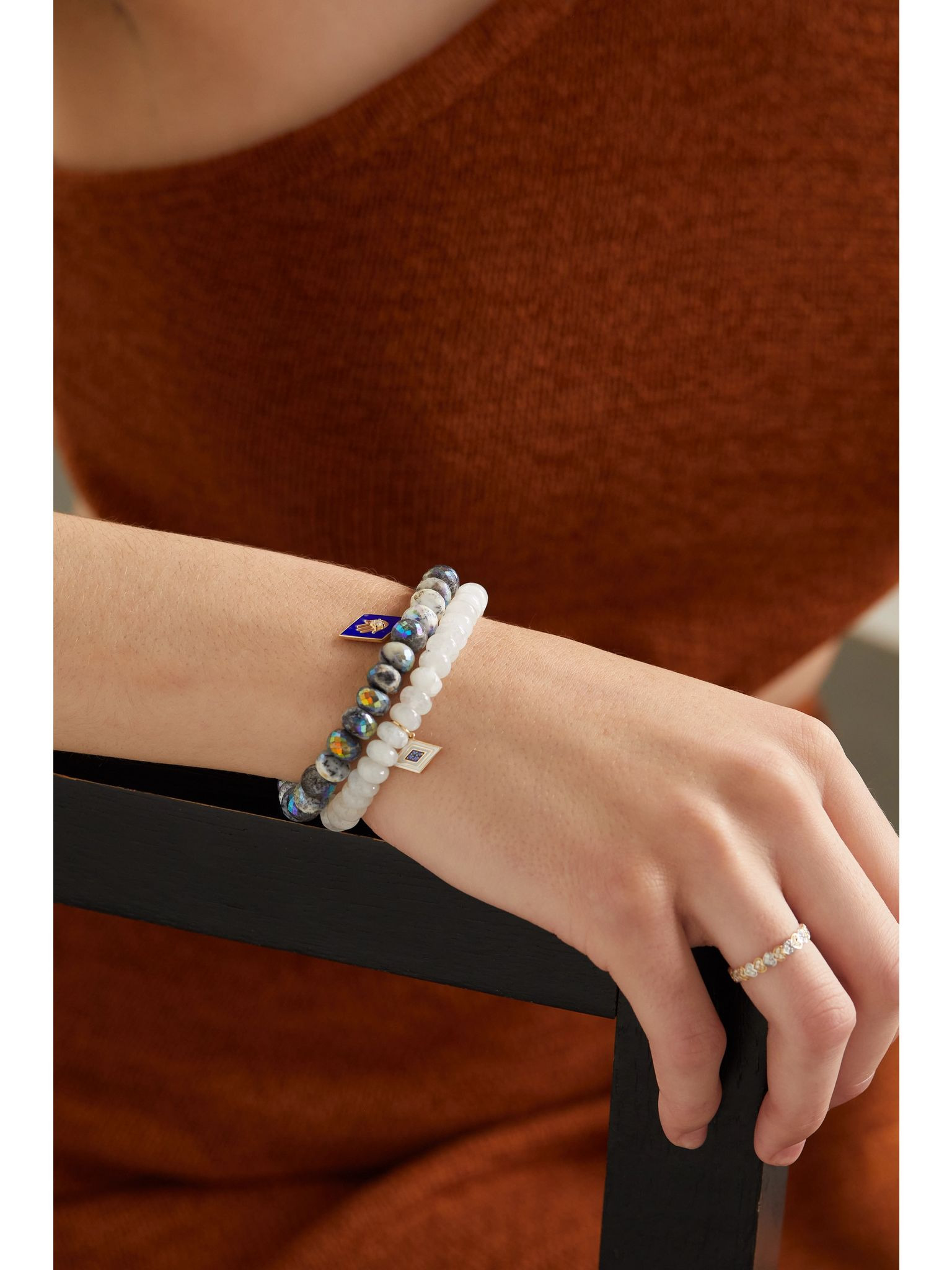 14-karat gold, enamel, opal and diamond bracelet Gold - 5