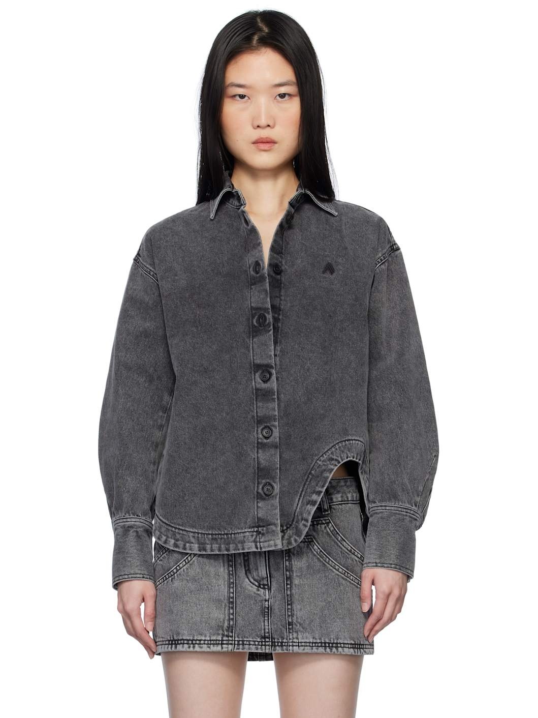 Black Eliza Denim Shirt - 1