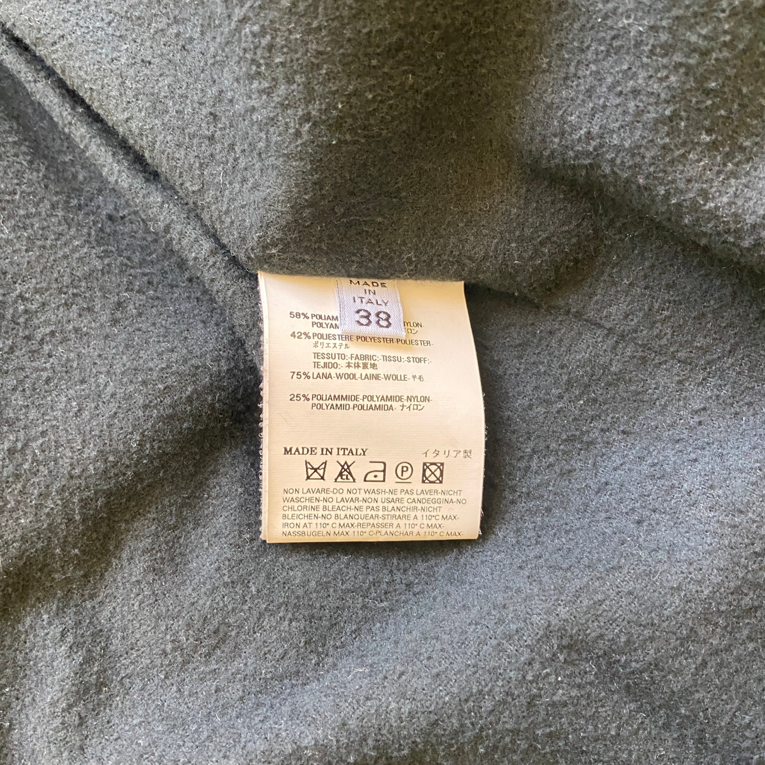 Martin Margiela 2008 mm6 wool / nylon hybrid long coat 38 - 12