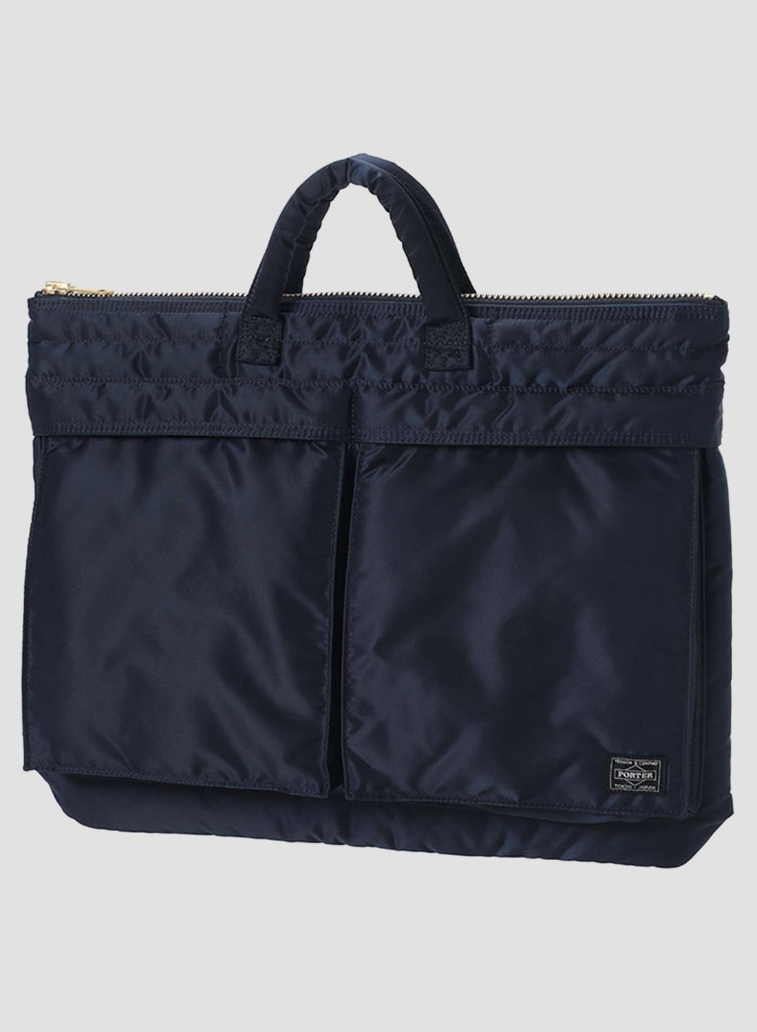 Porter-Yoshida & Co Tanker Short Helmet Bag Large in Iron Blue - 1
