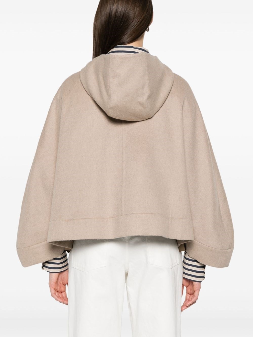 Wool hooded cape - 5