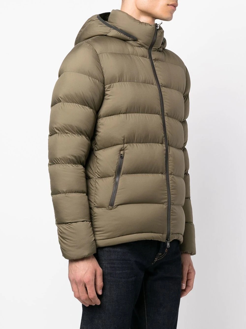 quilted zip-up hooded jacket - 3