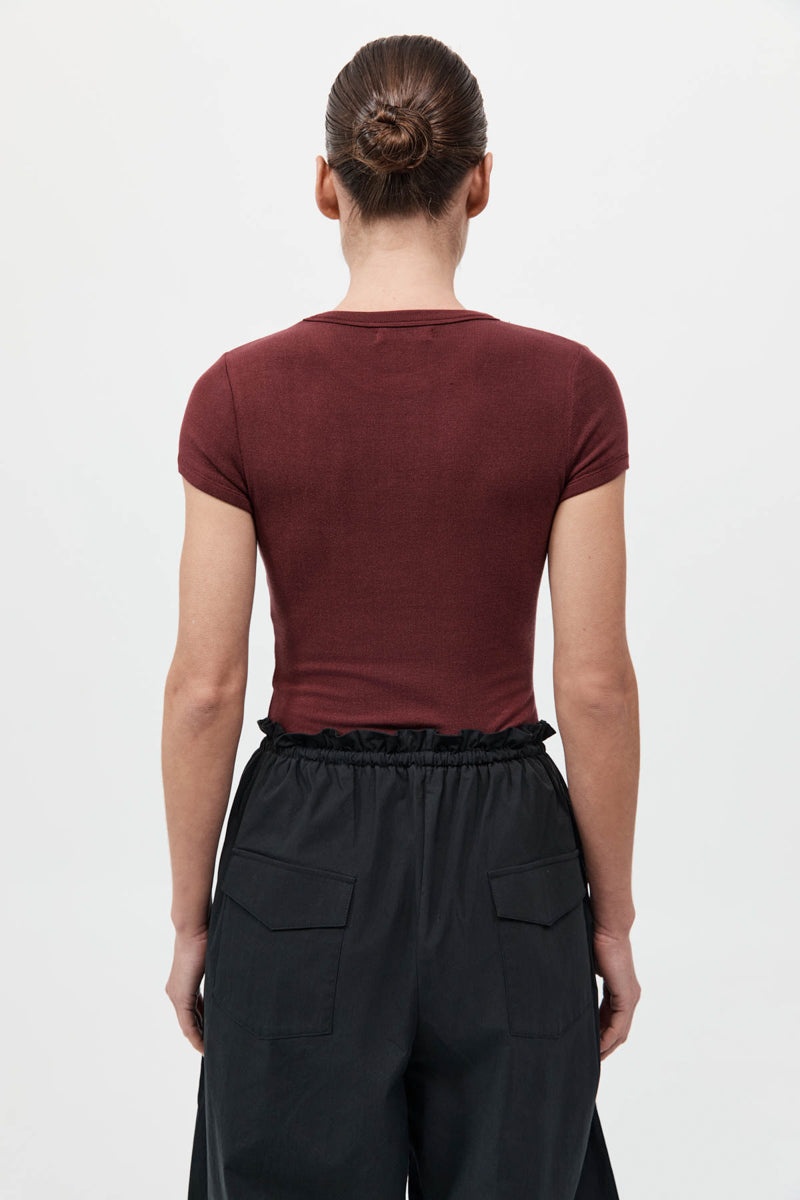 Jersey Baby Tee - Currant - 6