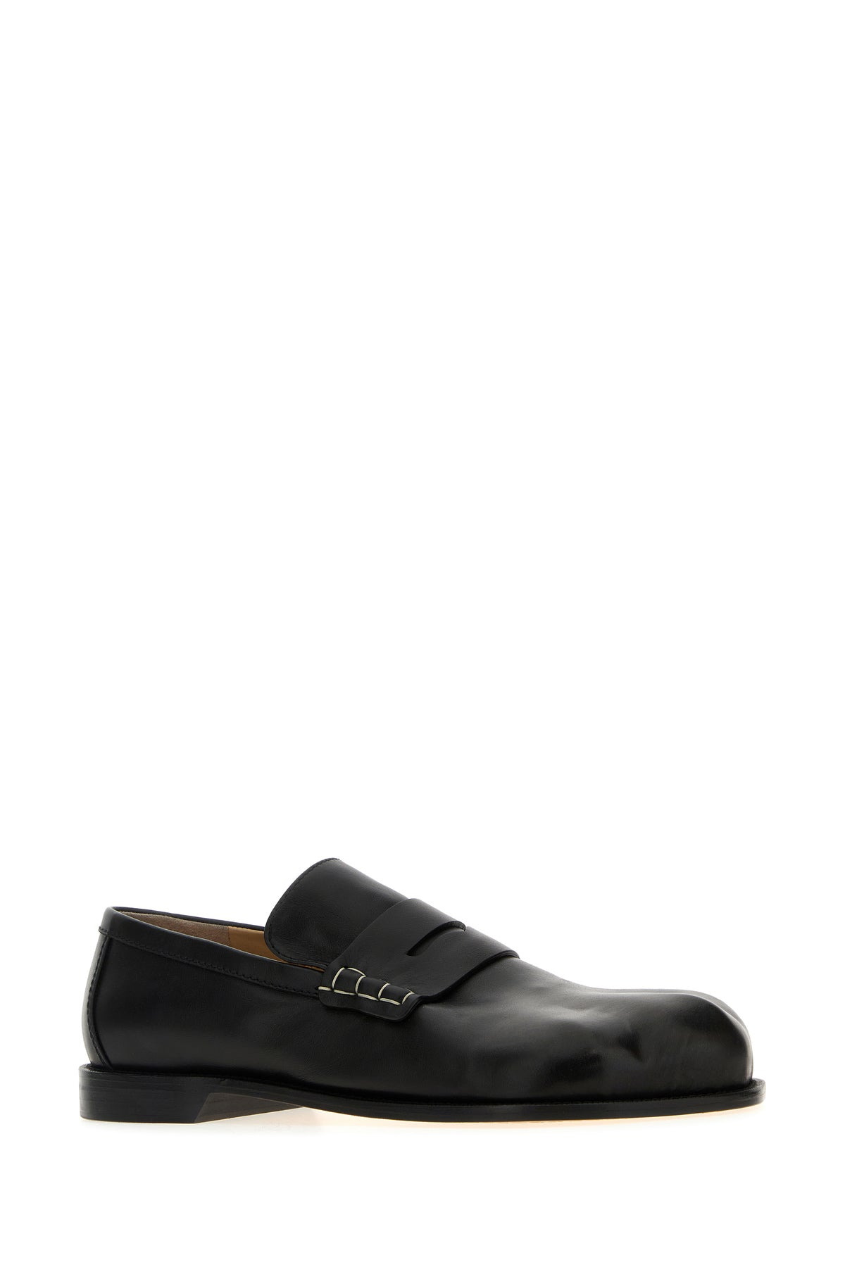 Black leather Paw loafers - 2